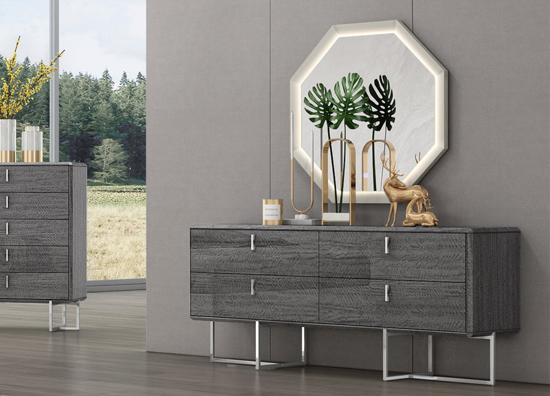 Whiteline Modern Living Chloe Dresser - DR1888-GRY