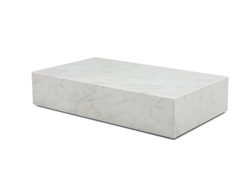 Whiteline Modern Living Cube Rectangle Coffee Table in White Color - CT1667R