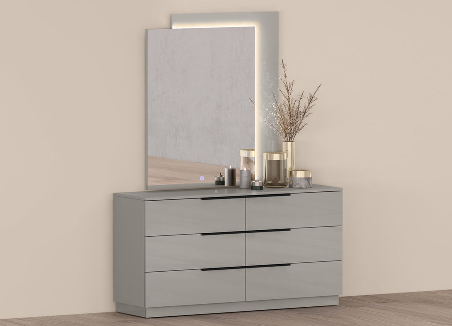 Whiteline Modern Living Damien Double Dresser - DR2022