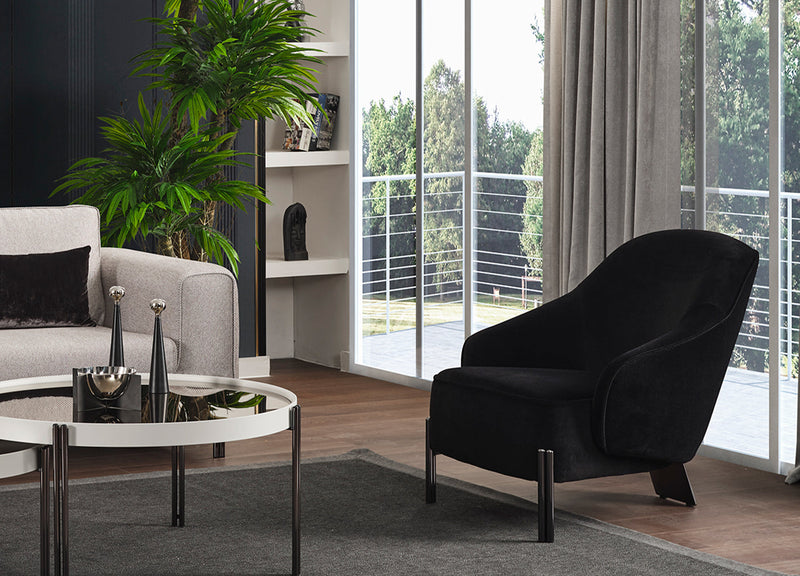 Whiteline Modern Living Favori Accent Armchair - CH1840-BLK