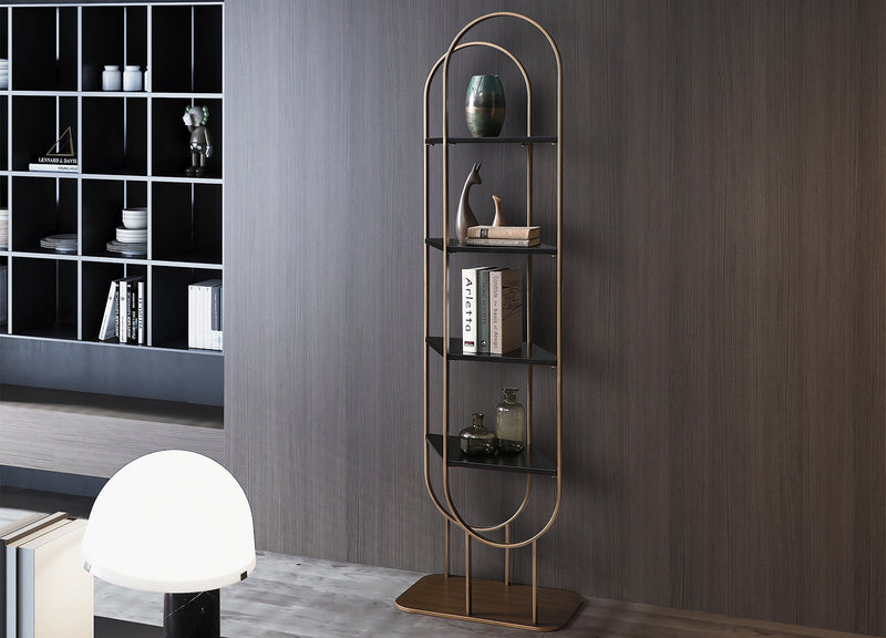 Whiteline Modern Living Koda Oval Bookshelf - DI1936