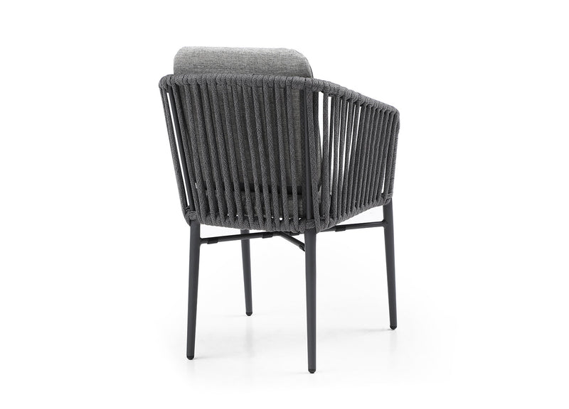 Whiteline Modern Living Lynn Outdoor Dining Armchair- DAC1837-LGRY