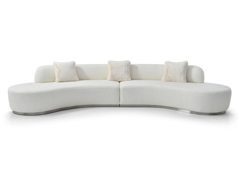 Whiteline Modern Living Perla Curved Sofa - SO2009F