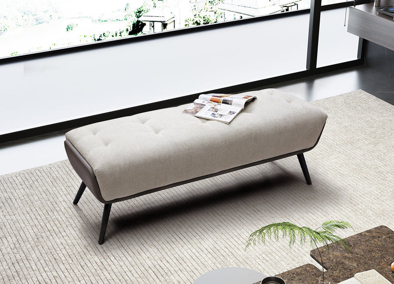 Whiteline Modern Living Teddy Bench in Beige Color - BN1846