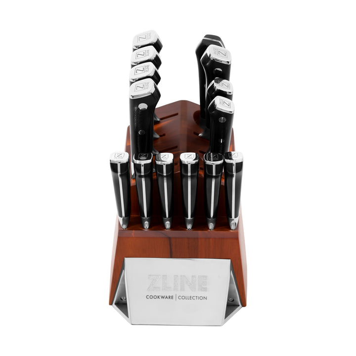 ZLINE 15-Piece Professional German Steel Kitchen Knife Block Set KSETT-GS-15