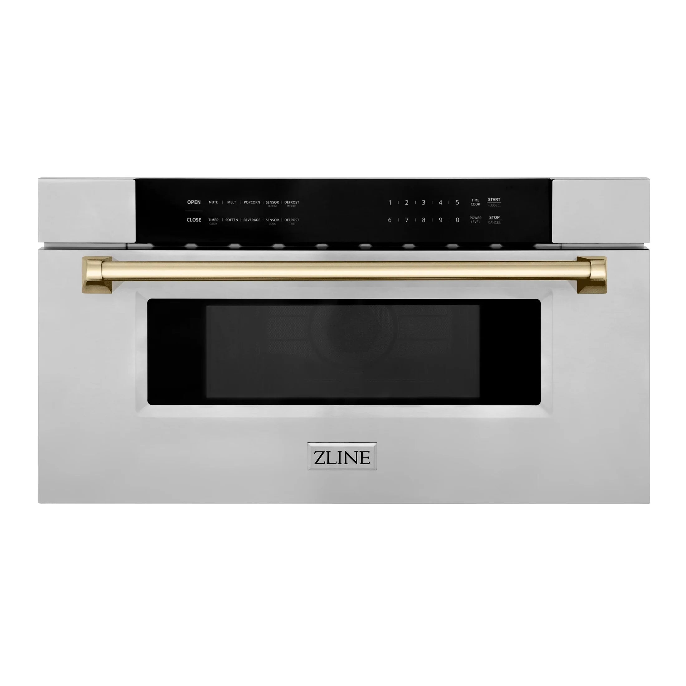 ZLINE Autograph Edition 30" 1.2 cu. ft. Built-In Microwave Drawer in Stainless Steel with Accents MWDZ-30