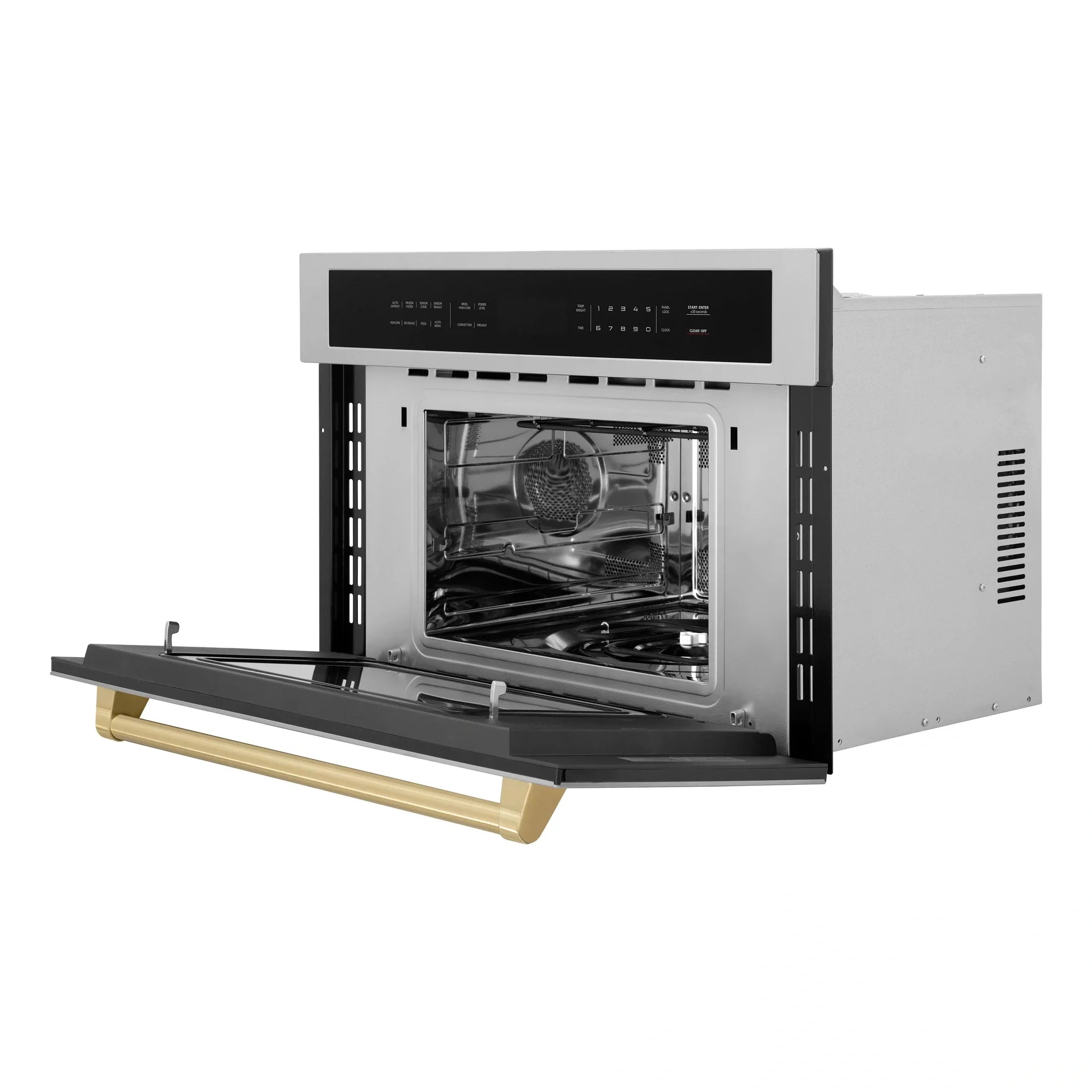 ZLINE Autograph Edition 30” 1.6 cu ft. Built-in Convection Microwave Oven in Stainless Steel with Accents MWOZ-30