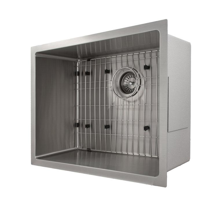 ZLINE 23" Meribel Undermount Single Bowl Kitchen Sink with Bottom Grid 