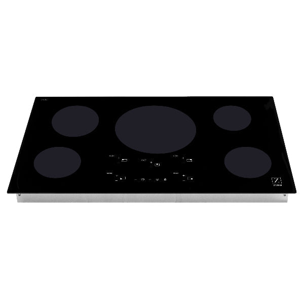 zline 36 inch gas cooktop with 5 burners without background