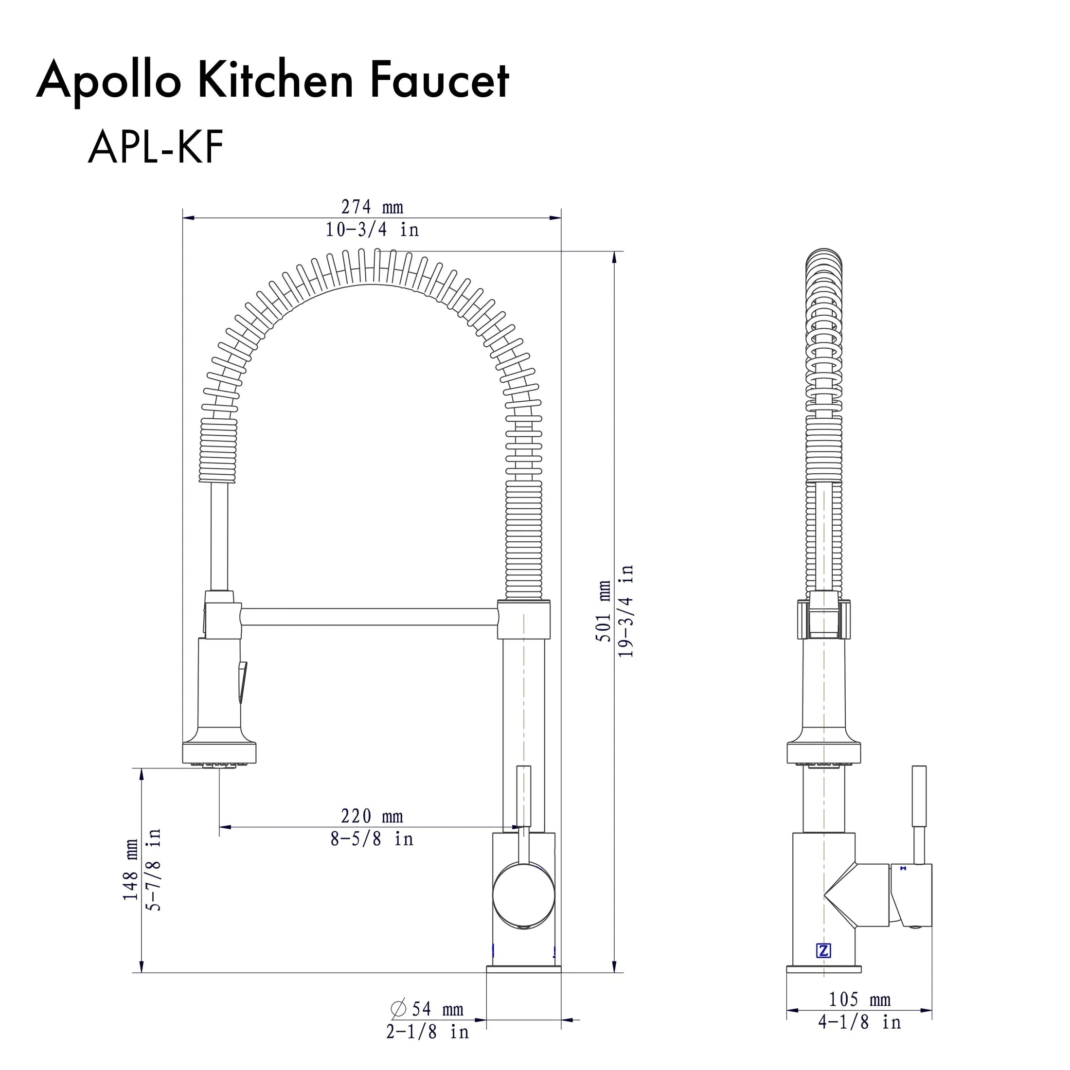ZLINE Apollo Kitchen Faucet with Color Options
