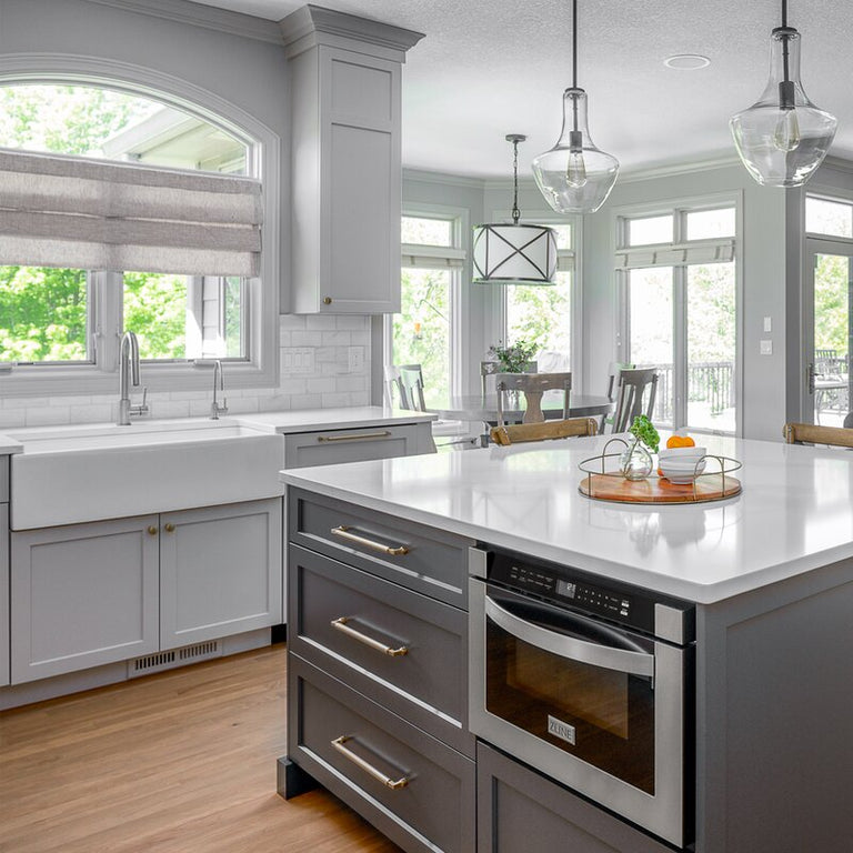 ZLINE Appliance Package - 36 in. Dual Fuel Range, Range Hood, Microwave Drawer, 3 Rack Dishwasher - 4KP-RARH36-MWDWV