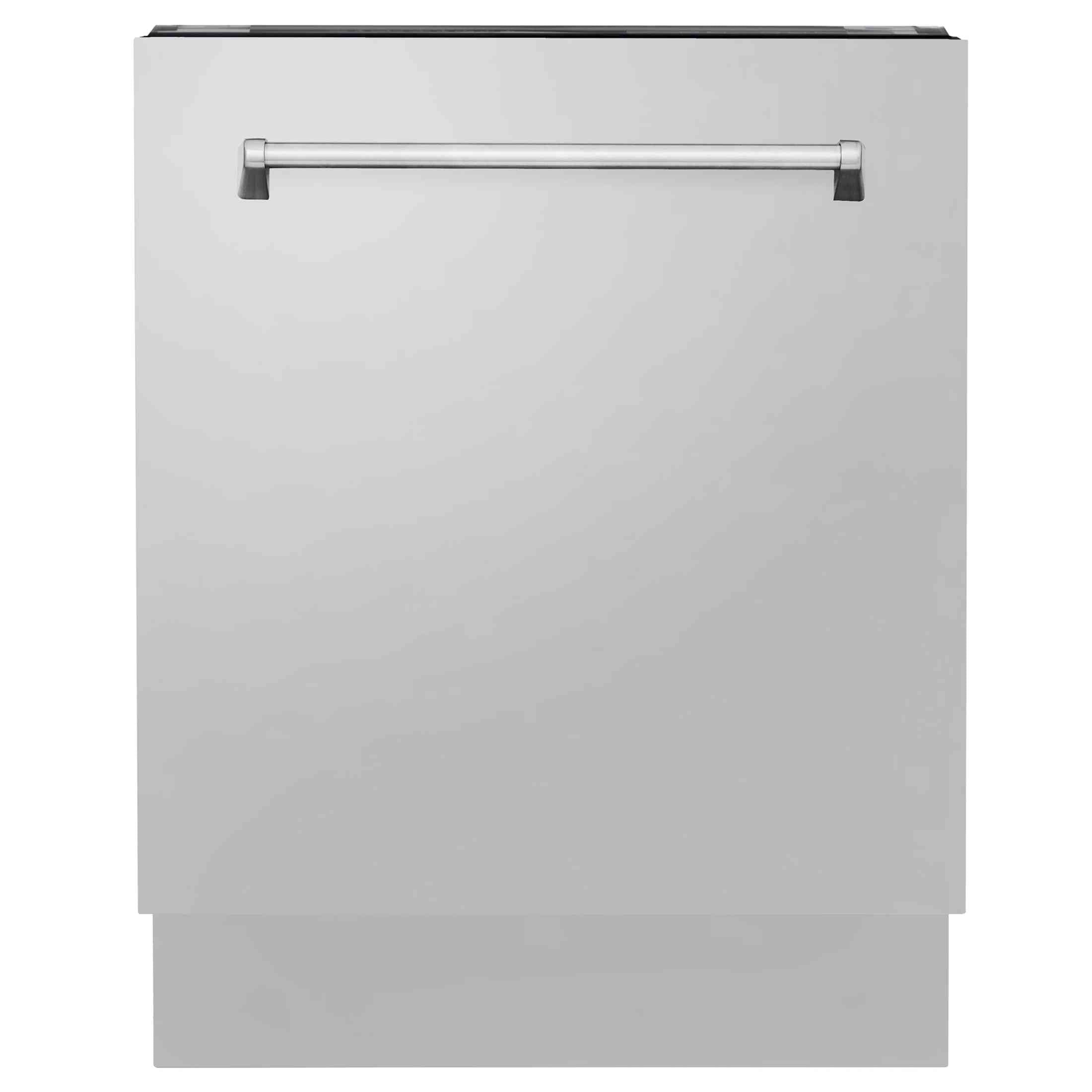 ZLINE Appliance Package -Kitchen Package with Refrigeration, 48" Stainless Steel Dual Fuel Range, 48" Convertible Vent Range Hood and 24" Tall Tub Dishwasher - 4KPR-RARH60-DWV