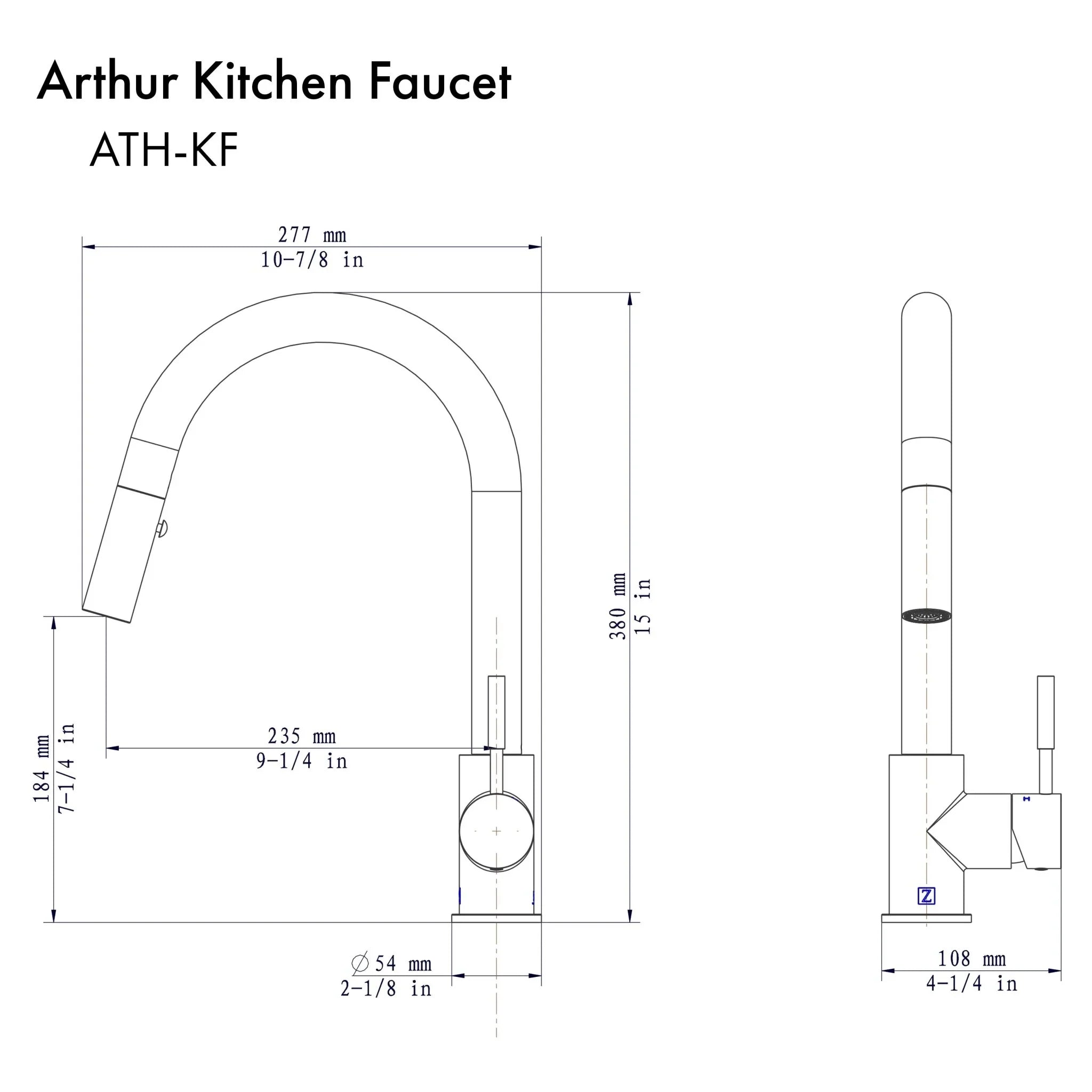 ZLINE Arthur Kitchen Faucet with Color Options