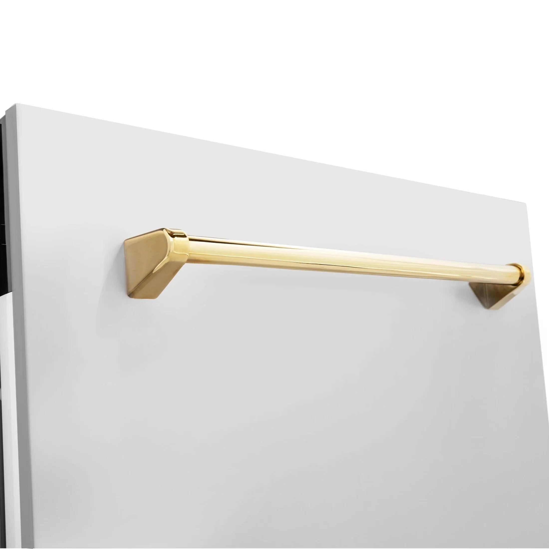 ZLINE Autograph Edition 24" 3rd Rack Top Control Tall Tub Dishwasher in Stainless Steel with Accent Handle, 51dBa
