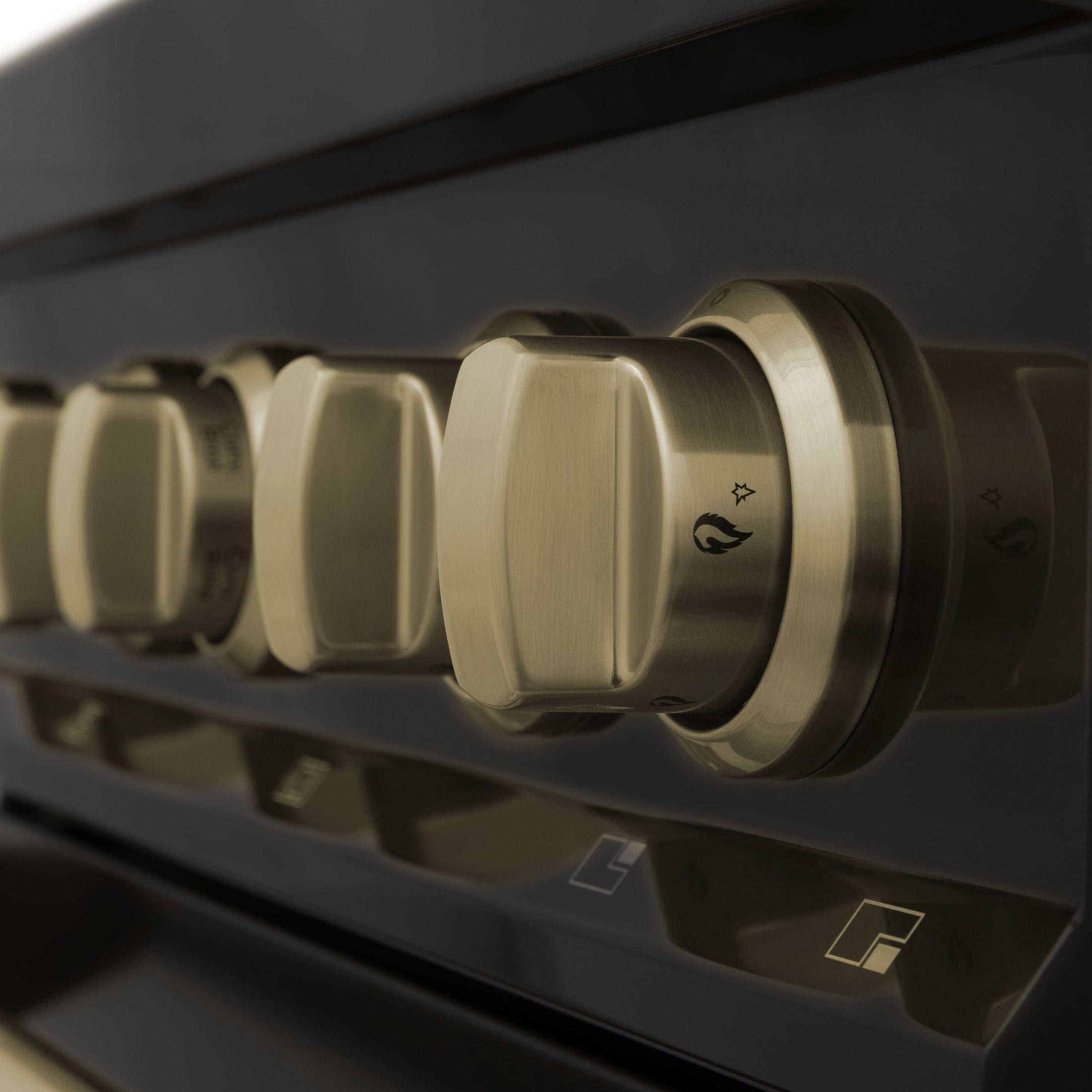 ZLINE Autograph Edition 30" 4.0 cu. ft. Dual Fuel Range with Gas Stove and Electric Oven in Black Stainless Steel with Accents