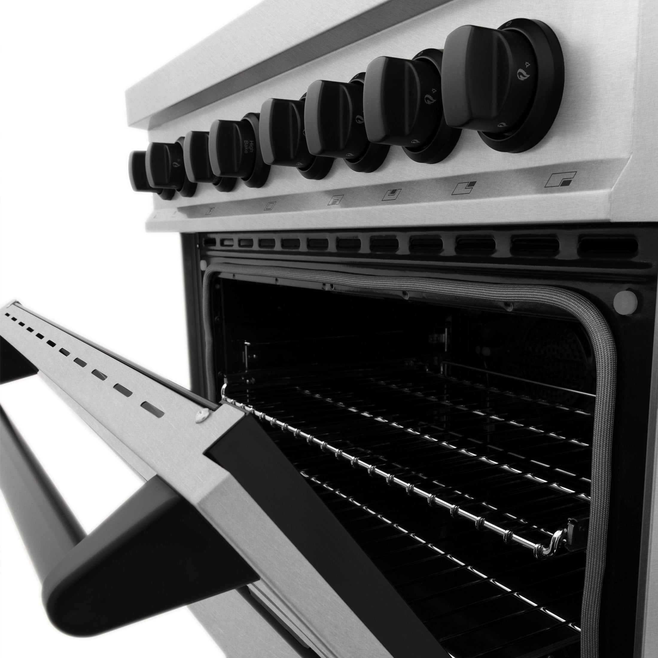 ZLINE Autograph Edition 30" 4.0 cu. ft. Dual Fuel Range with Gas Stove and Electric Oven in DuraSnow Stainless Steel with Accents