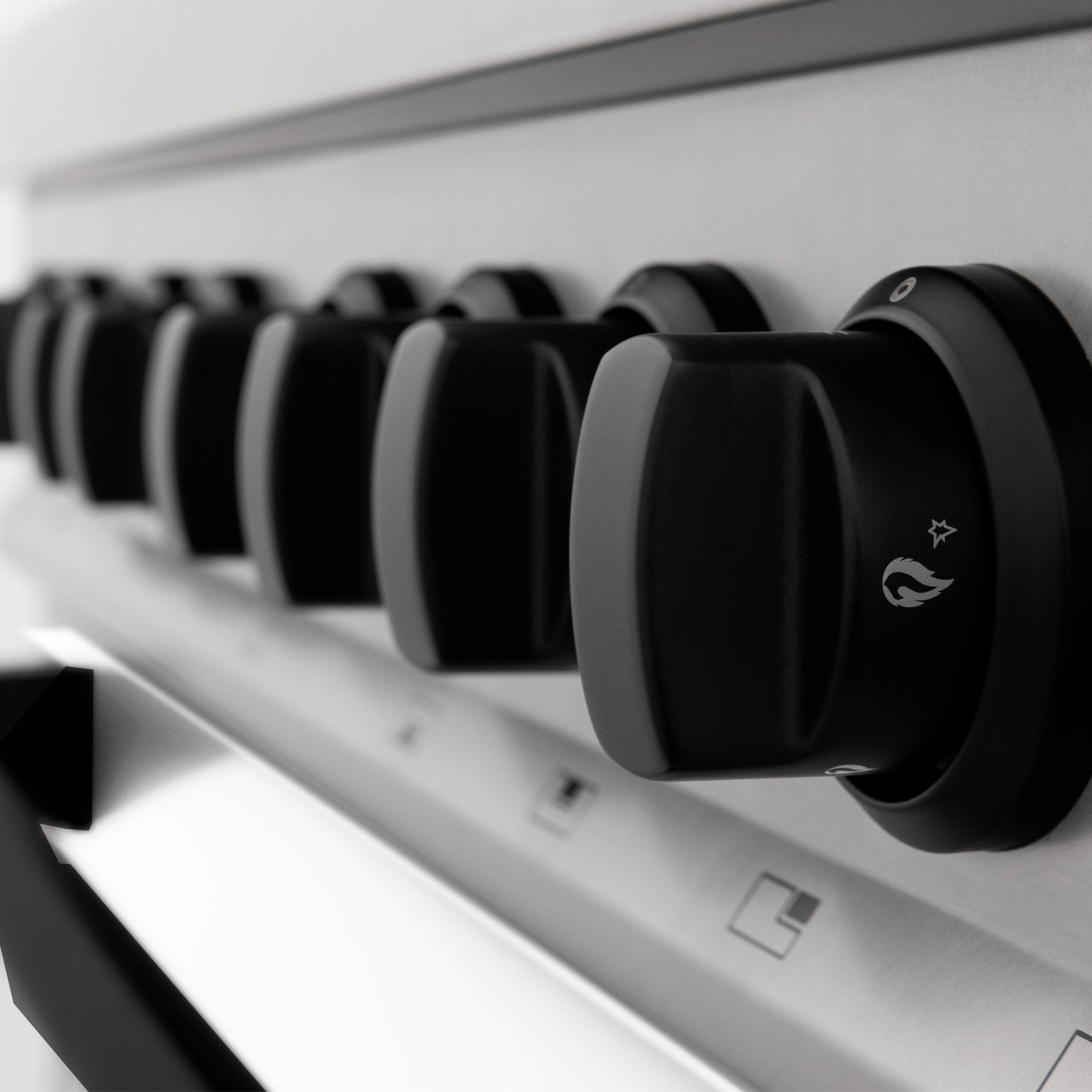 ZLINE Autograph Edition 30" 4.0 cu. ft. Dual Fuel Range with Gas Stove and Electric Oven in Stainless Steel with White Matte Door and Accents