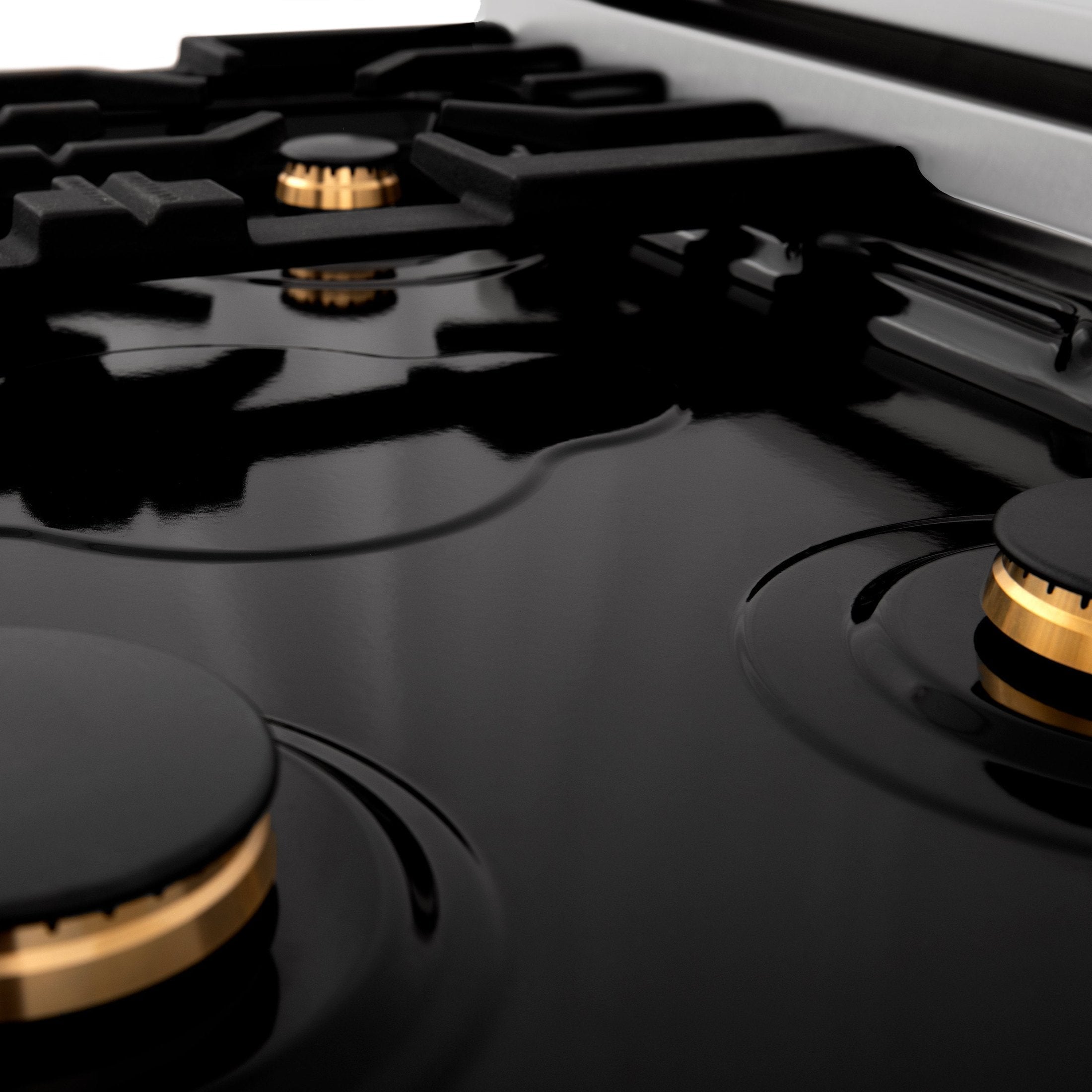 ZLINE Autograph Edition 30" Porcelain Rangetop with 4 Gas Burners in Stainless Steel with Accents