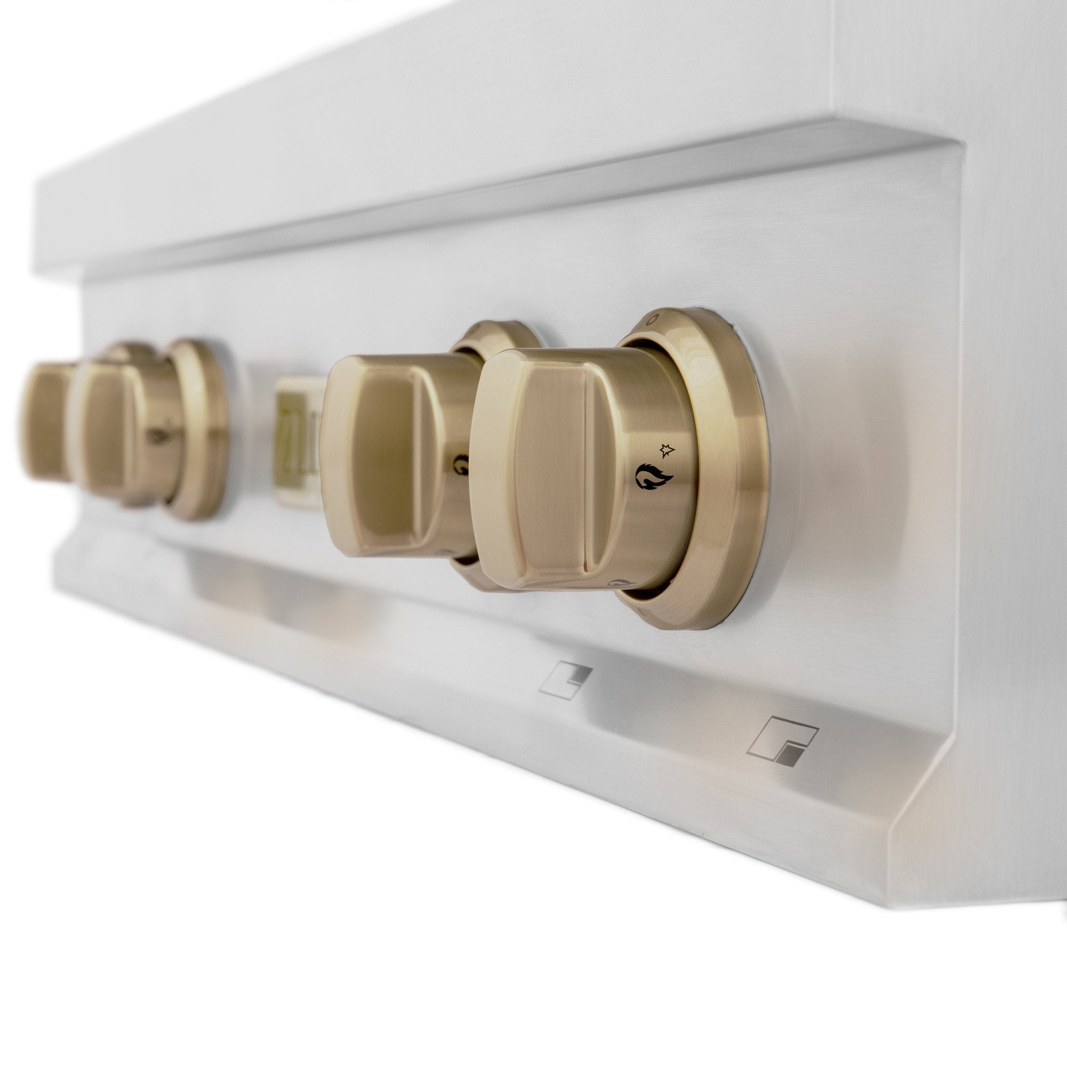 ZLINE Autograph Edition 30" Porcelain Rangetop with 4 Gas Burners in Stainless Steel with Accents