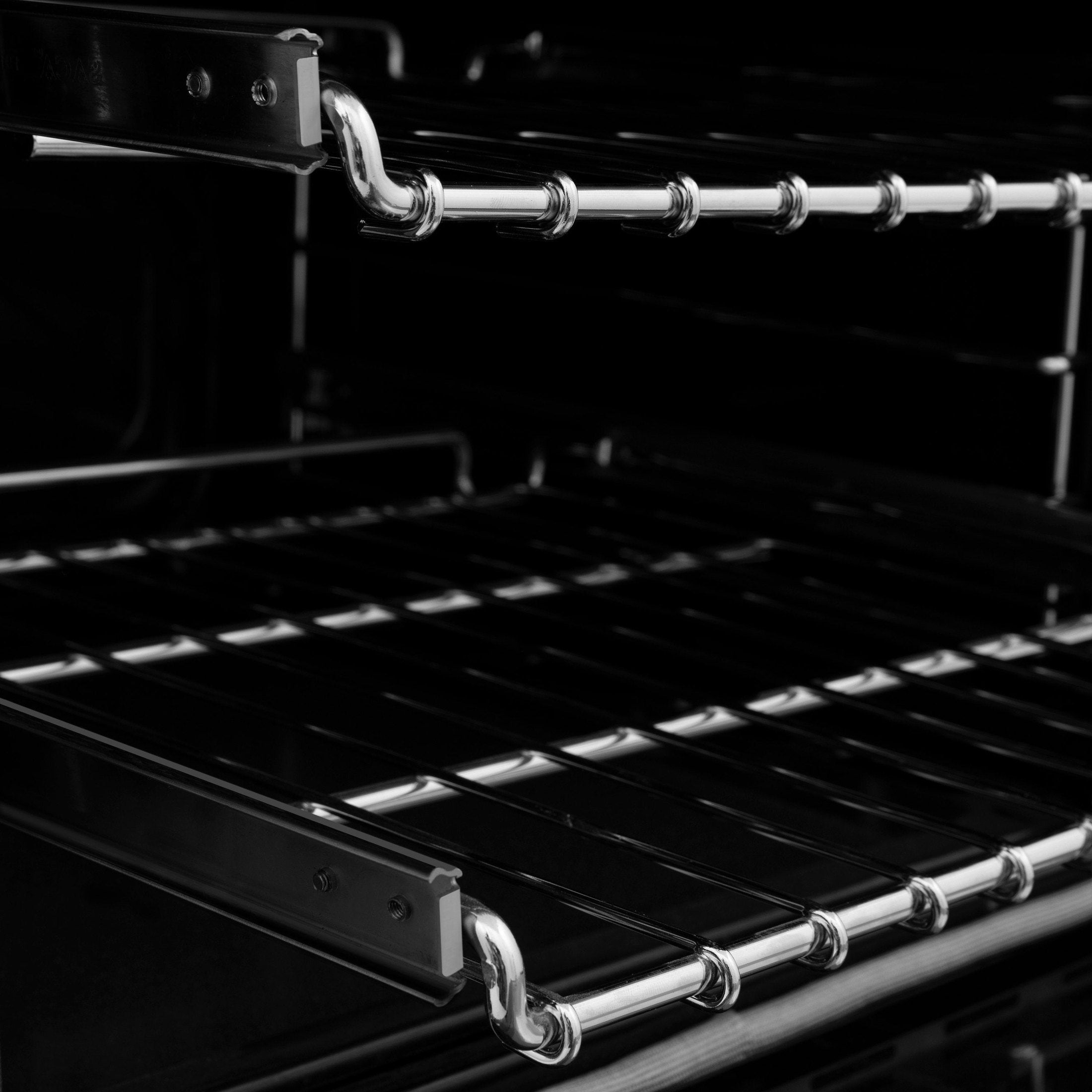 ZLINE Autograph Edition 36" 4.6 cu. ft. Dual Fuel Range with Gas Stove and Electric Oven in Black Stainless Steel with Accents