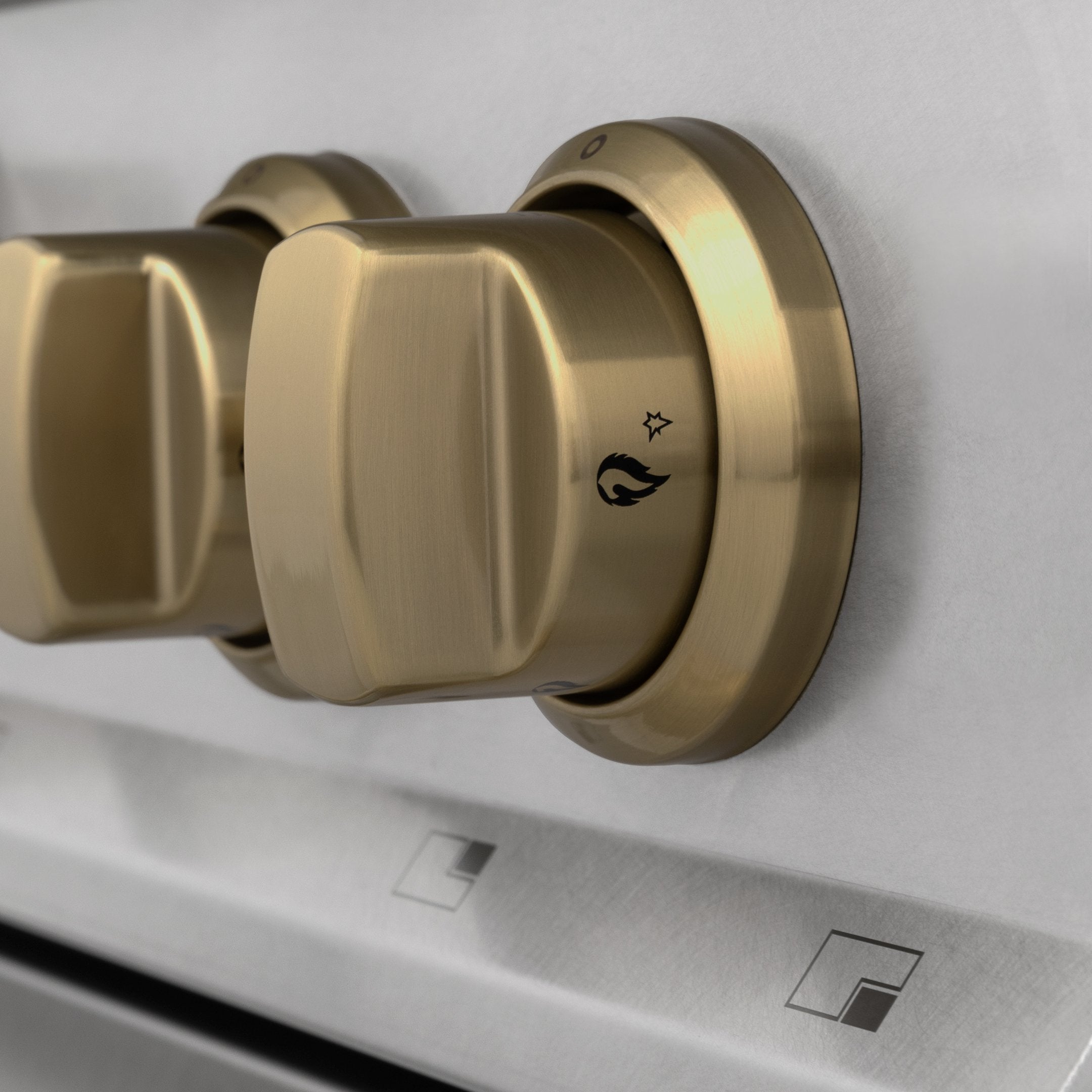 ZLINE Autograph Edition 36" 4.6 cu. ft. Dual Fuel Range with Gas Stove and Electric Oven in DuraSnow Stainless Steel with Accents