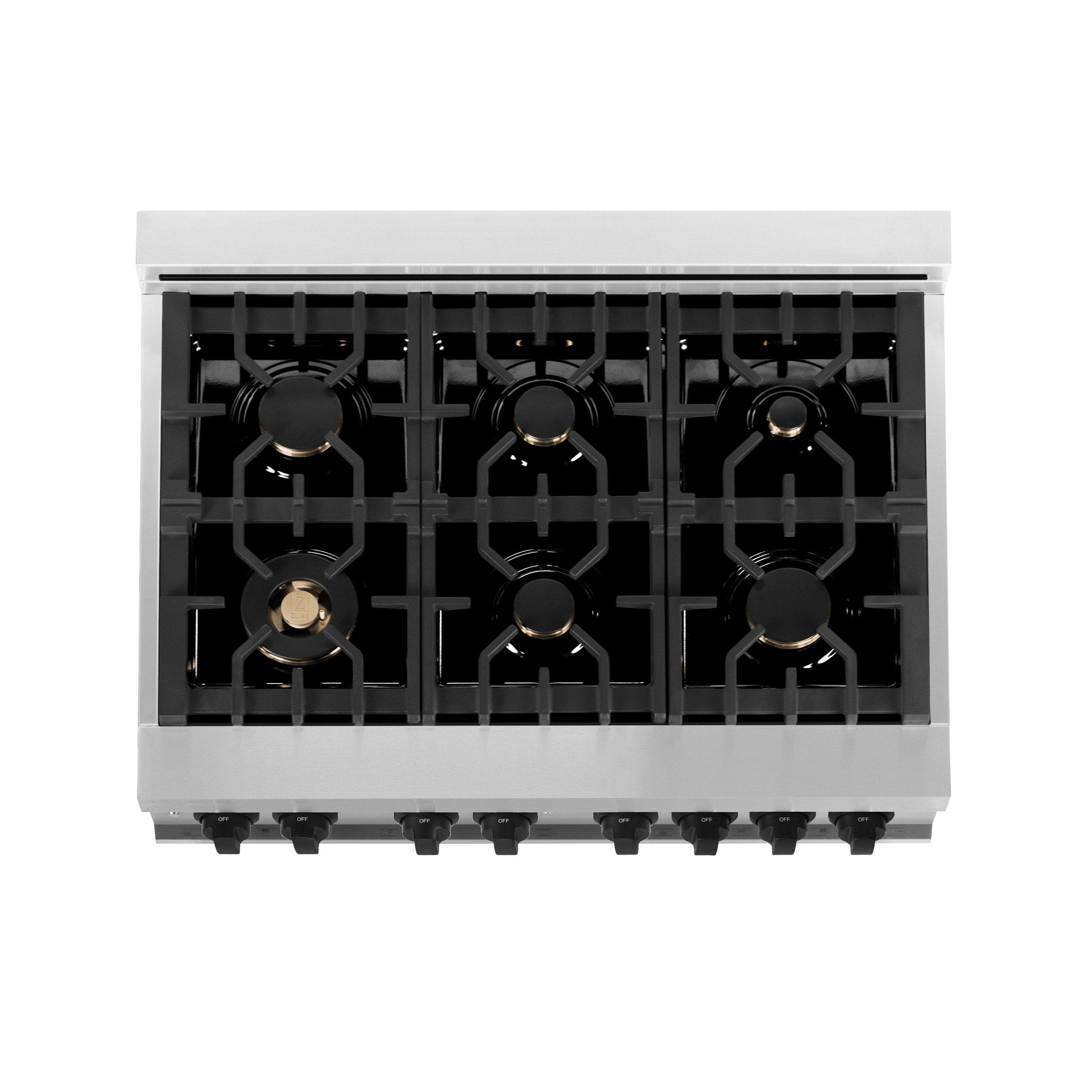 ZLINE Autograph Edition 36" 4.6 cu. ft. Dual Fuel Range with Gas Stove and Electric Oven in Stainless Steel with White Matte Door and Accents