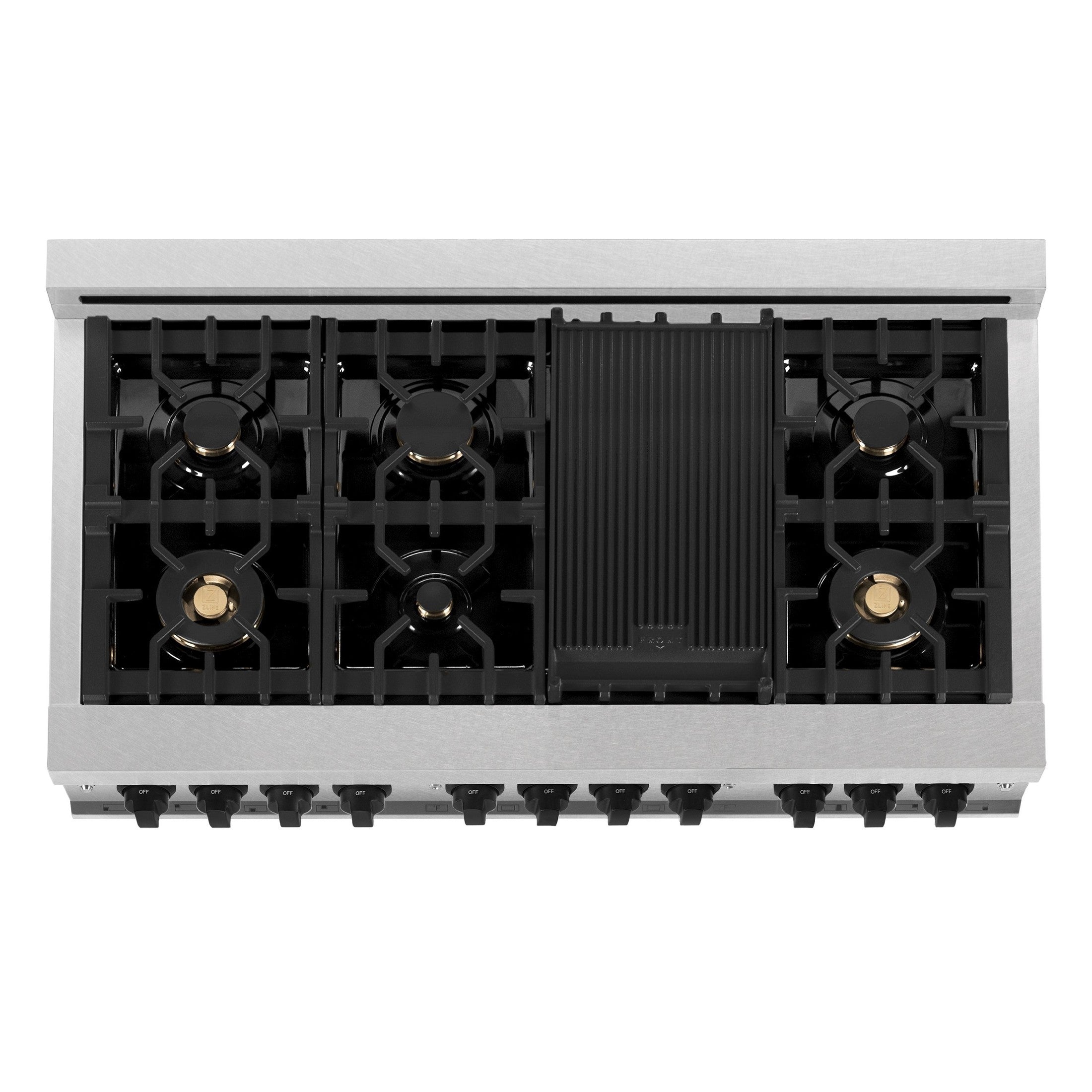 ZLINE Autograph Edition 48" 6.0 cu. ft. Dual Fuel Range with Gas Stove and Electric Oven in DuraSnow Stainless Steel with White Matte Door with Accents