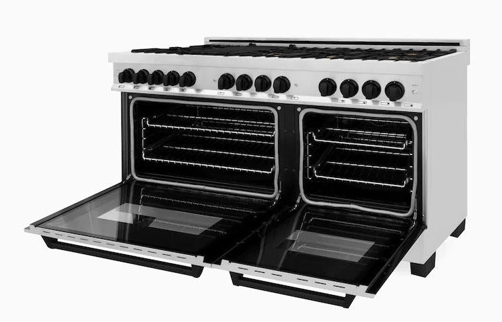 ZLINE Autograph Edition 60" 7.4 cu. ft. Dual Fuel Range with Gas Stove and Electric Oven in Stainless Steel with Accents