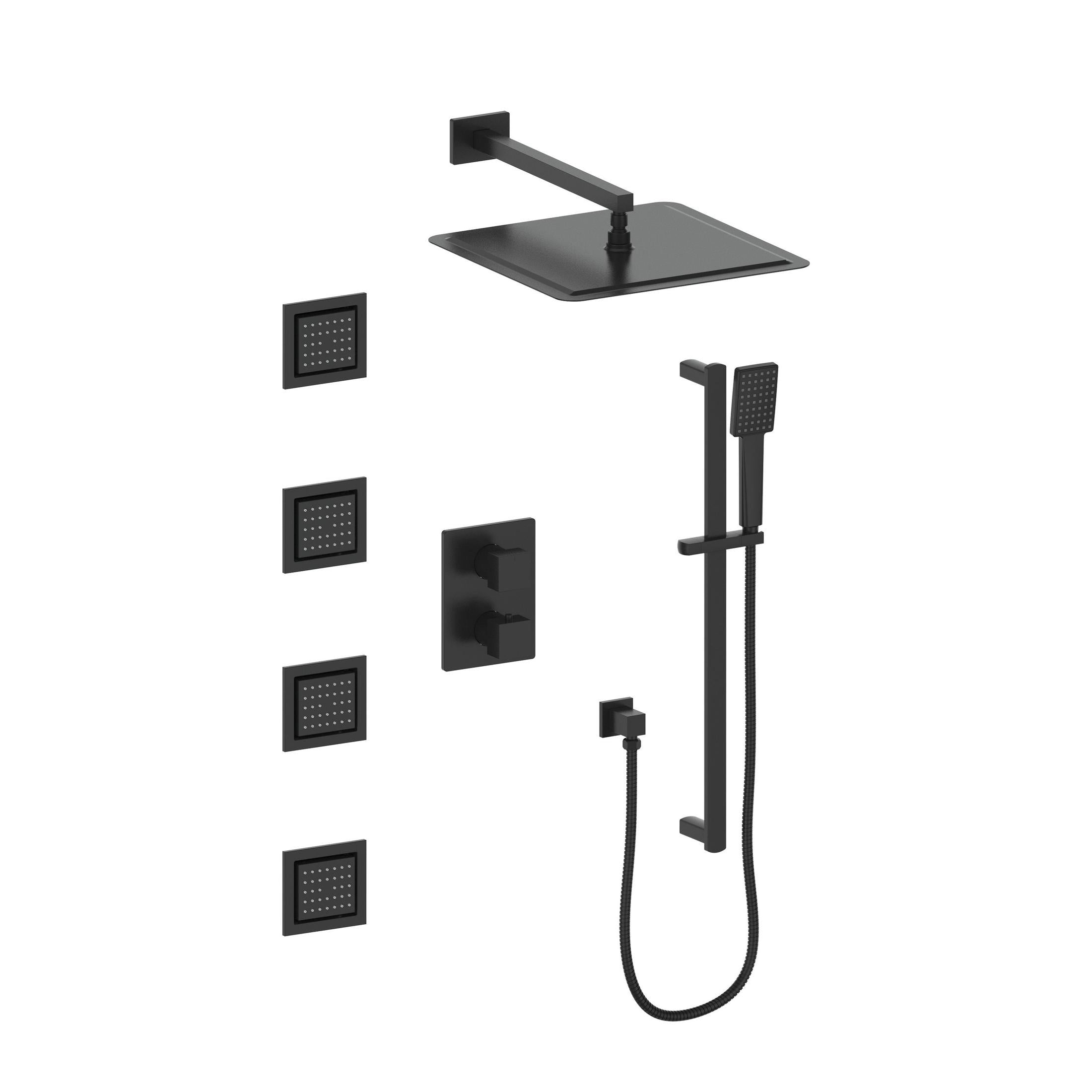 ZLINE Crystal Bay Thermostatic Shower System with Body Jets