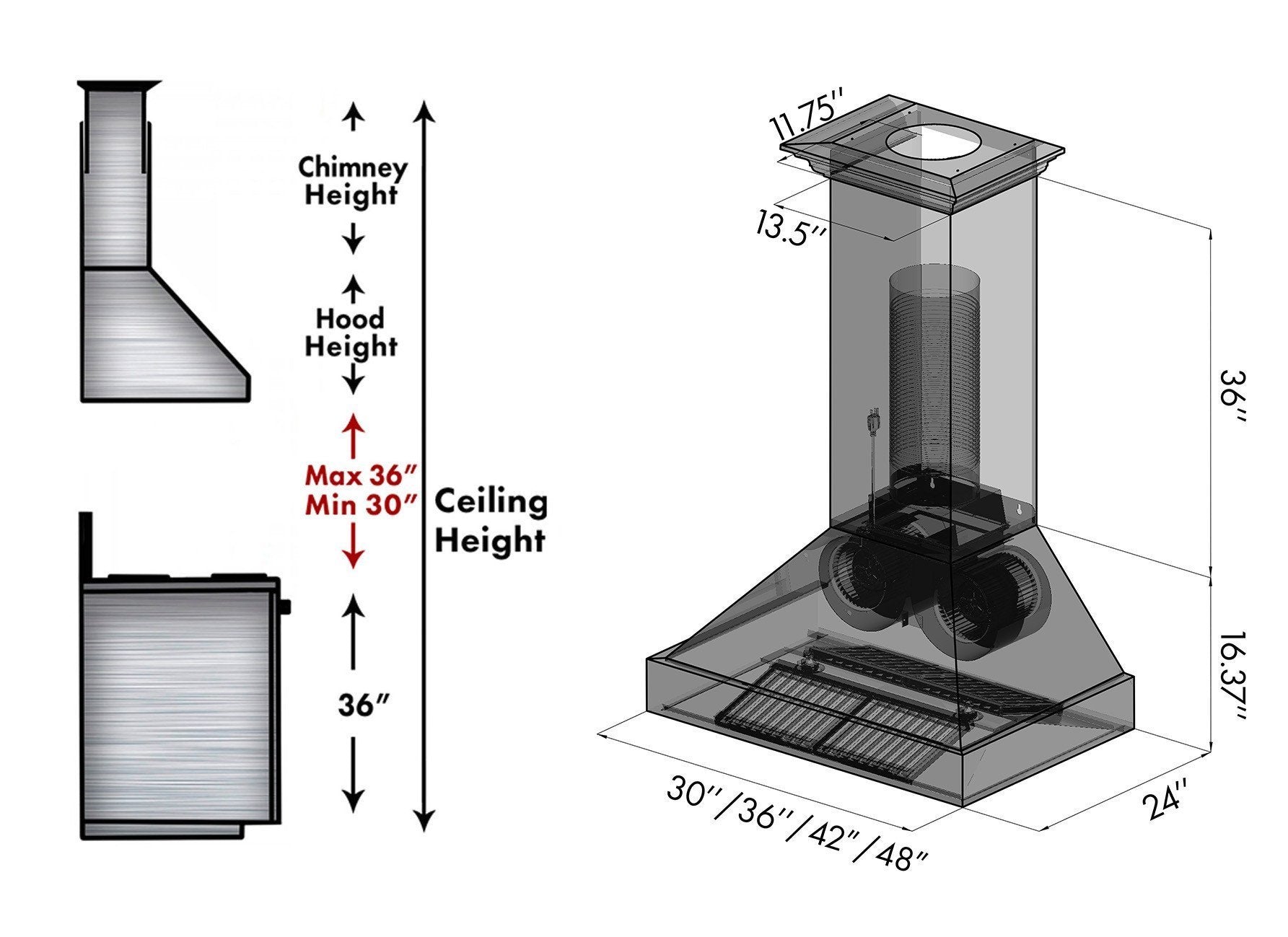 ZLINE Designer Series Wall Mount Range Hood
