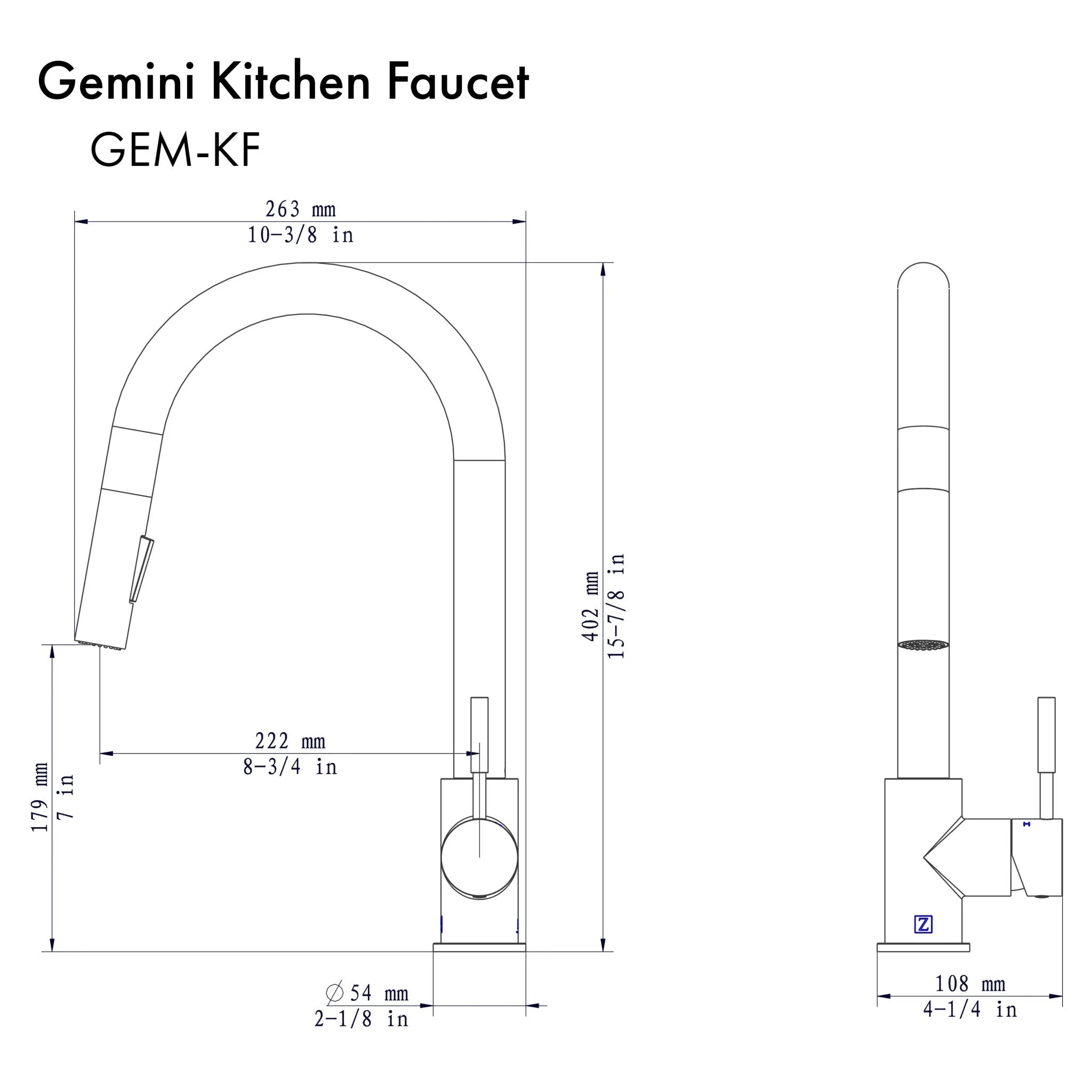 ZLINE Gemini Kitchen Faucet
