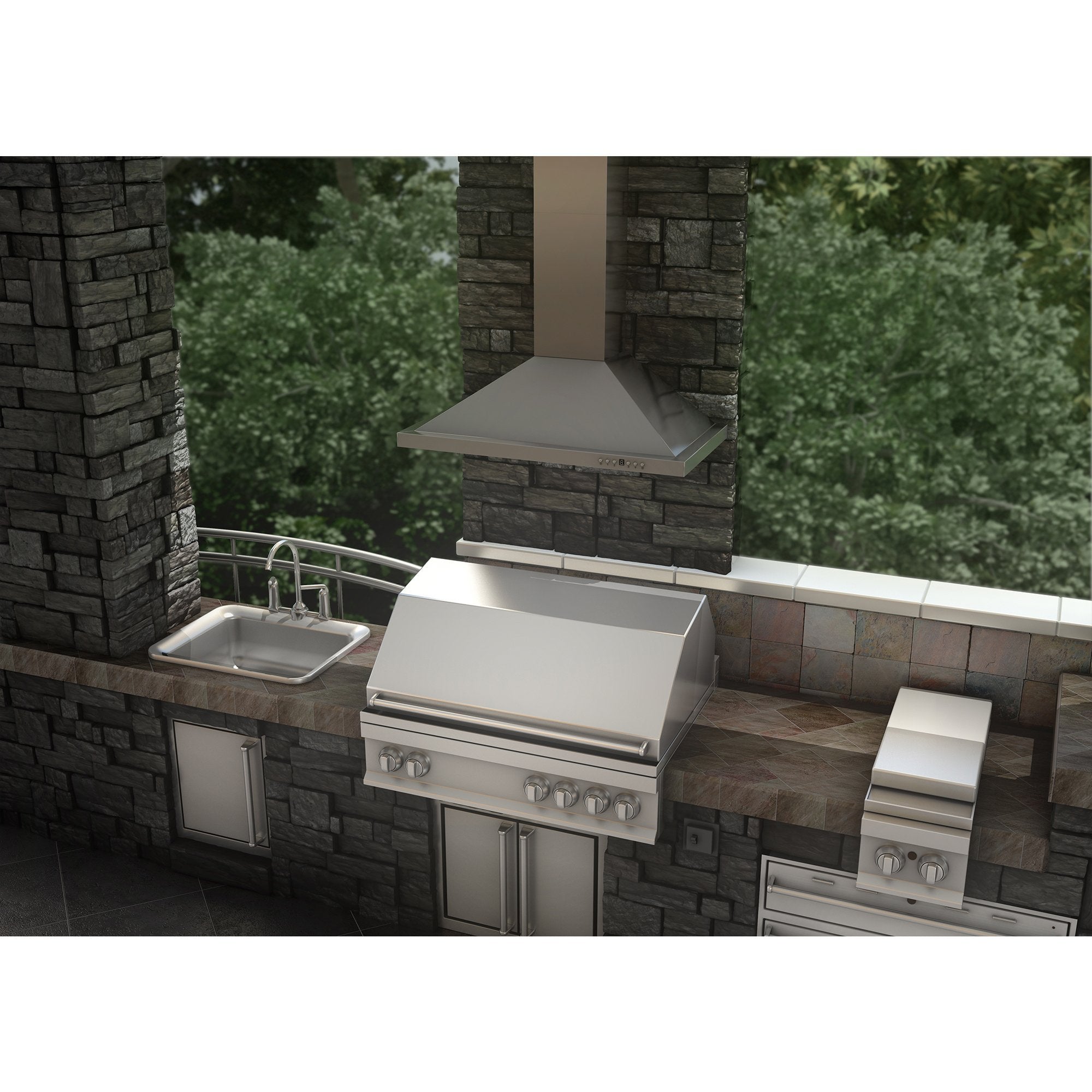 ZLINE Outdoor Wall Mount Range Hood in Stainless Steel