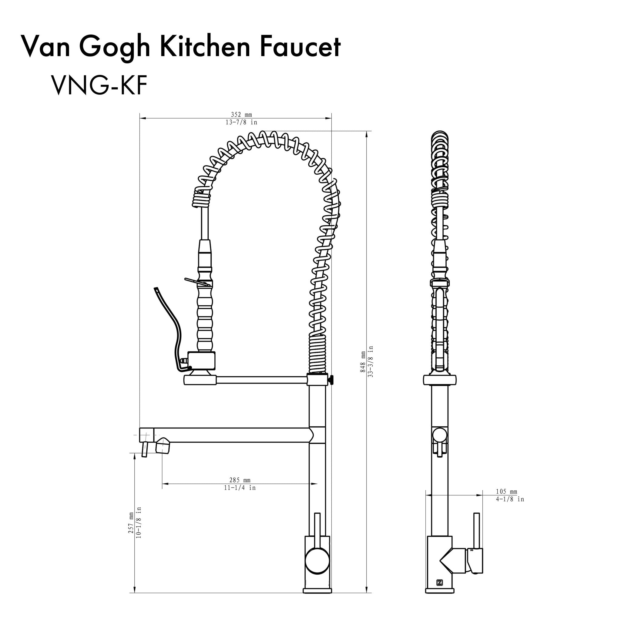 ZLINE Van Gogh Kitchen Faucet with Color Options - VNG-KF