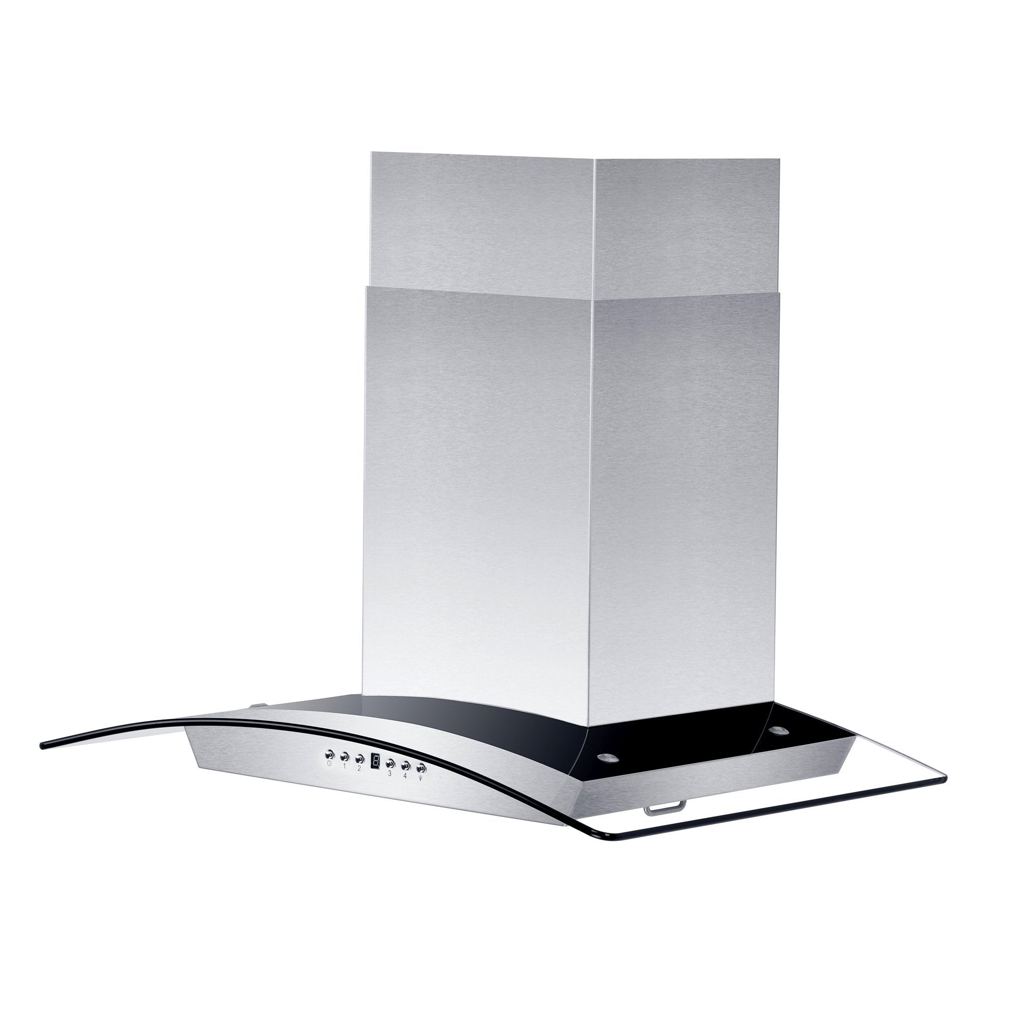 ZLINE Wall Mount Range Hood in Stainless Steel & Glass with Crown Molding - KZCRN
