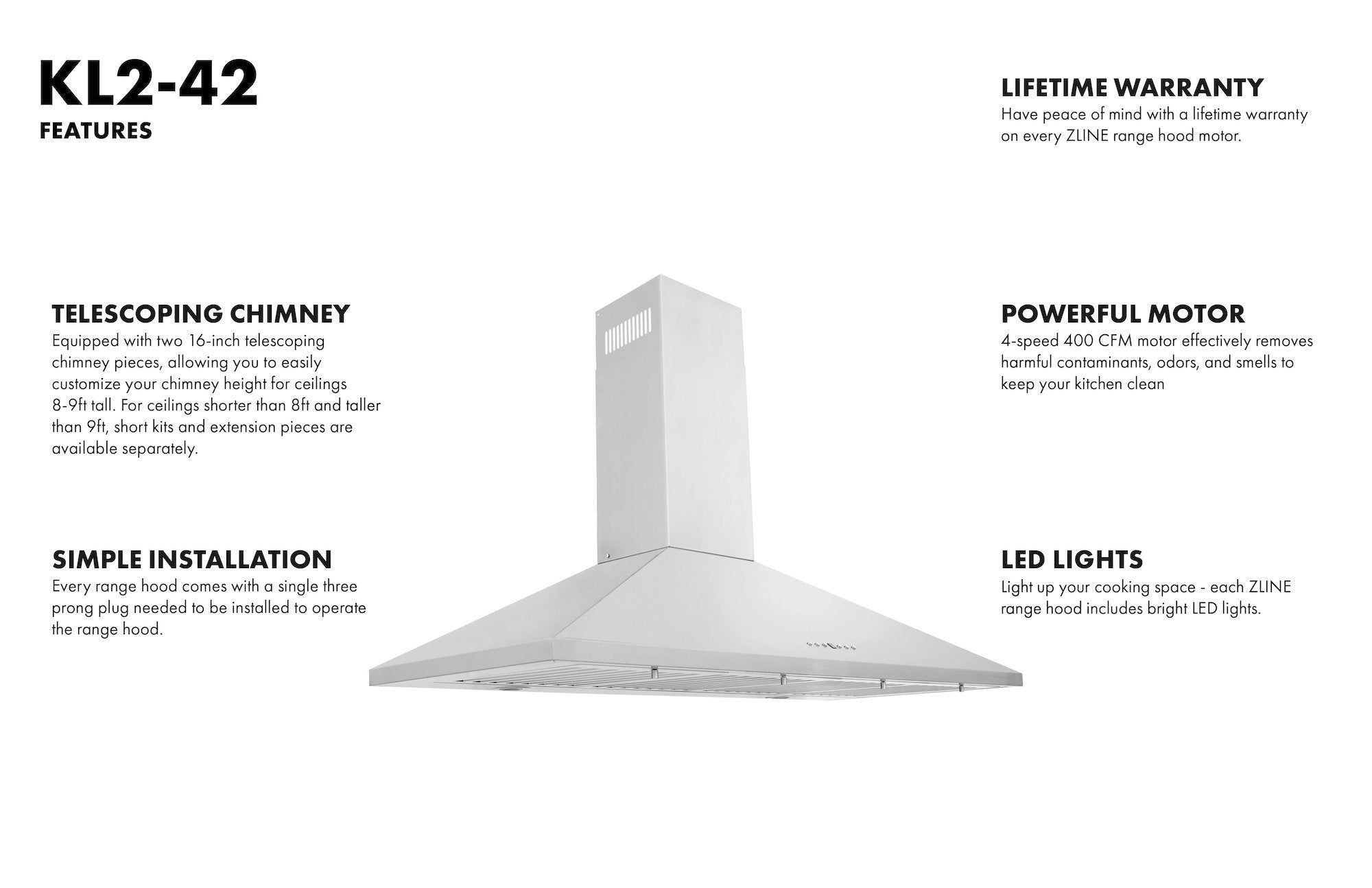 ZLINE Wall Mount Range Hood in Stainless Steel