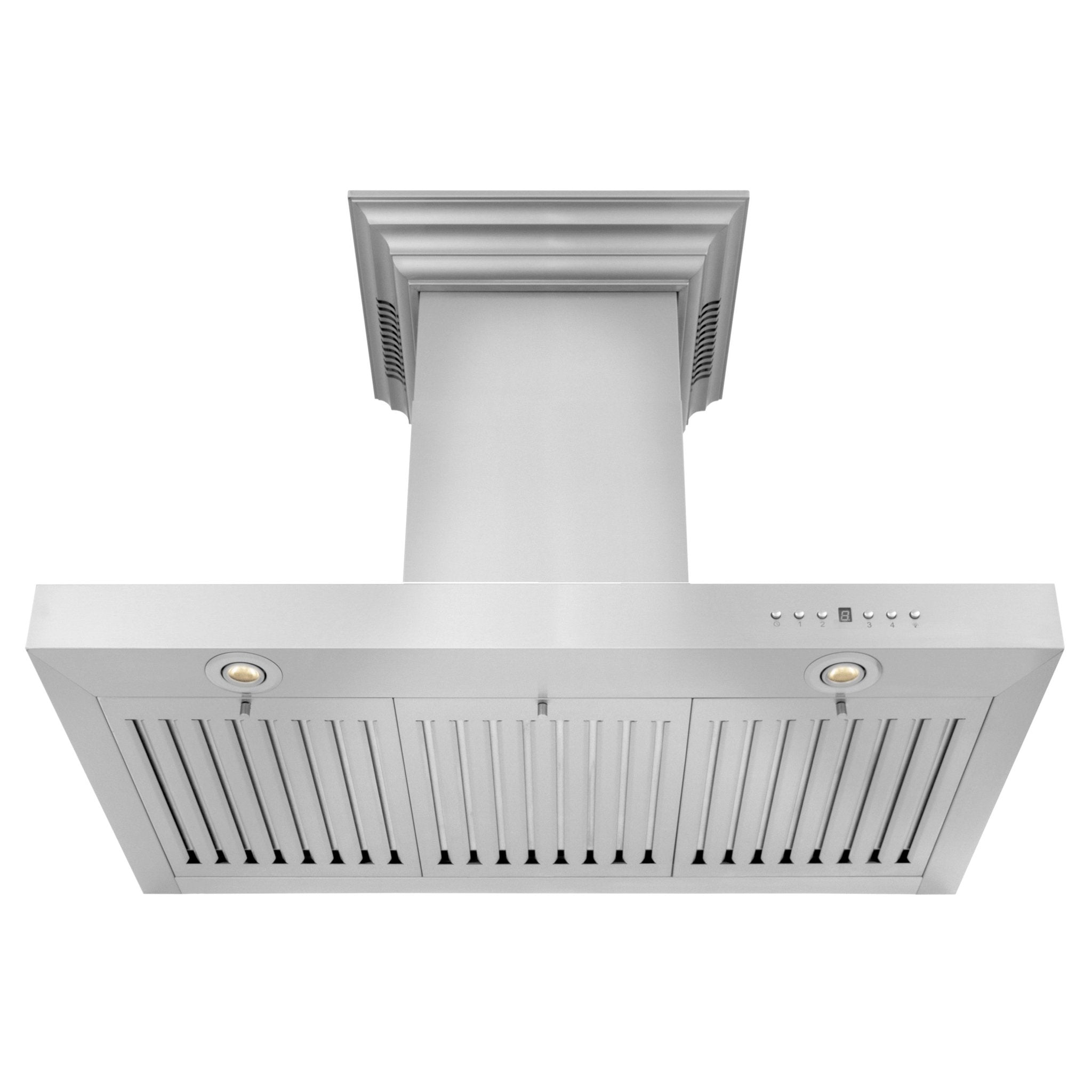 ZLINE Wall Mount Range Hood in Stainless Steel with Built-in CrownSound Bluetooth Speakers - KECRN-BT