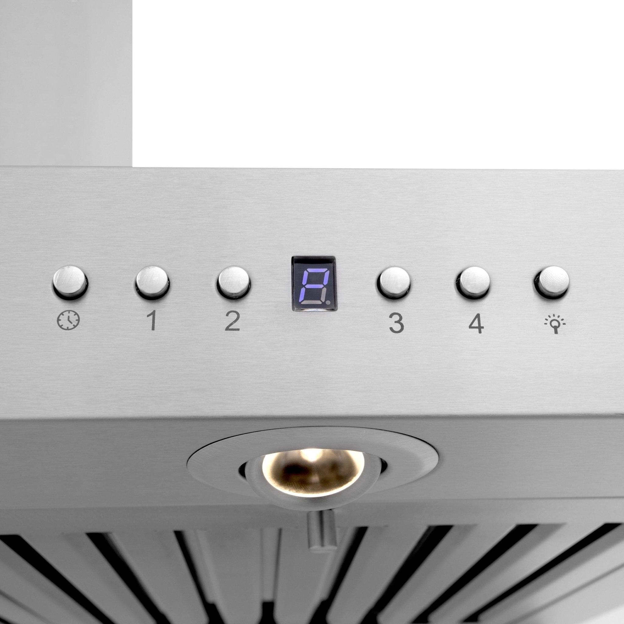 ZLINE Wall Mount Range Hood in Stainless Steel with Built-in CrownSound Bluetooth Speakers - KECRN-BT