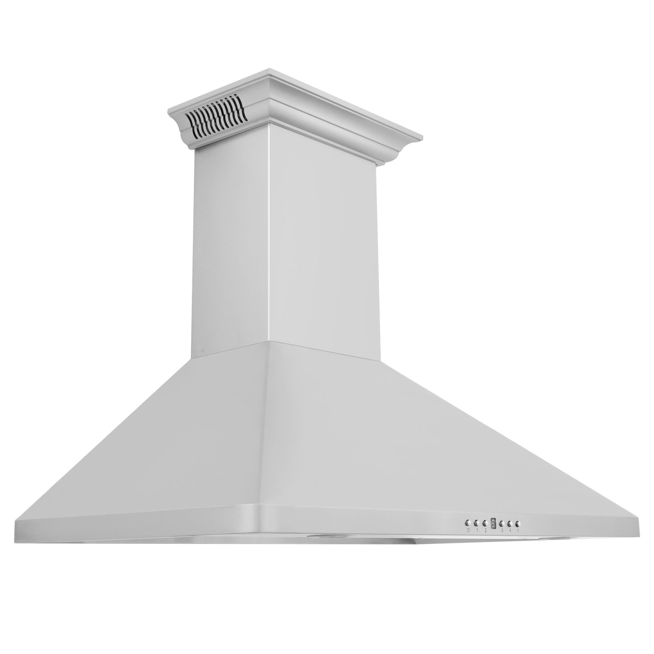 ZLINE Wall Mount Range Hood in Stainless Steel with Built-in CrownSound Bluetooth 