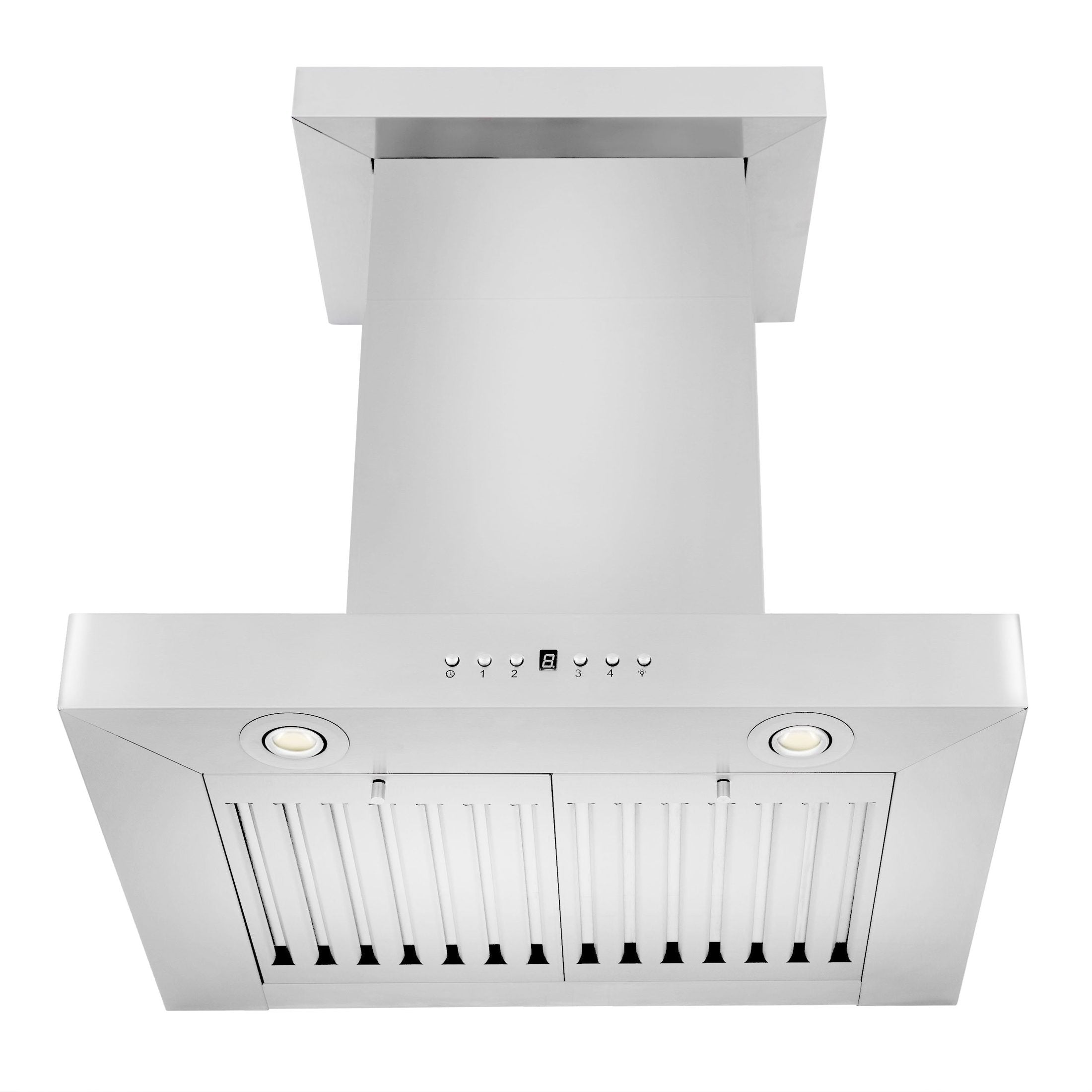 ZLINE Wall Mount Range Hood in Stainless Steel with Crown Molding - KECRN