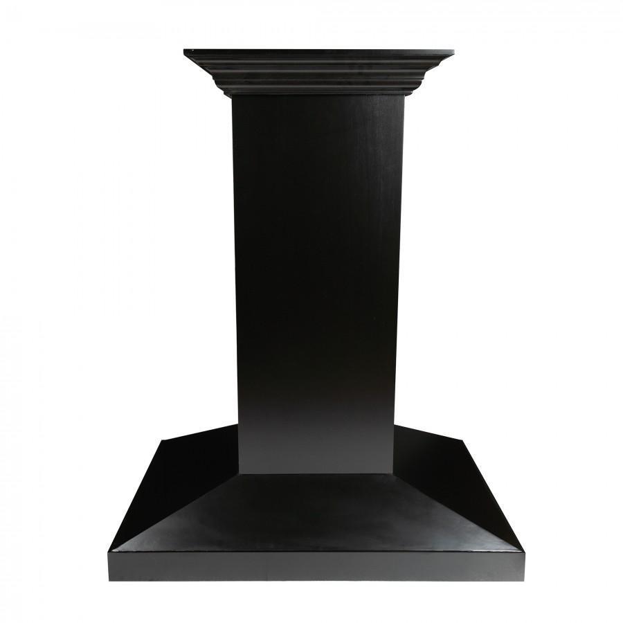 ZLINE Wooden Island Mount Range Hood in Black