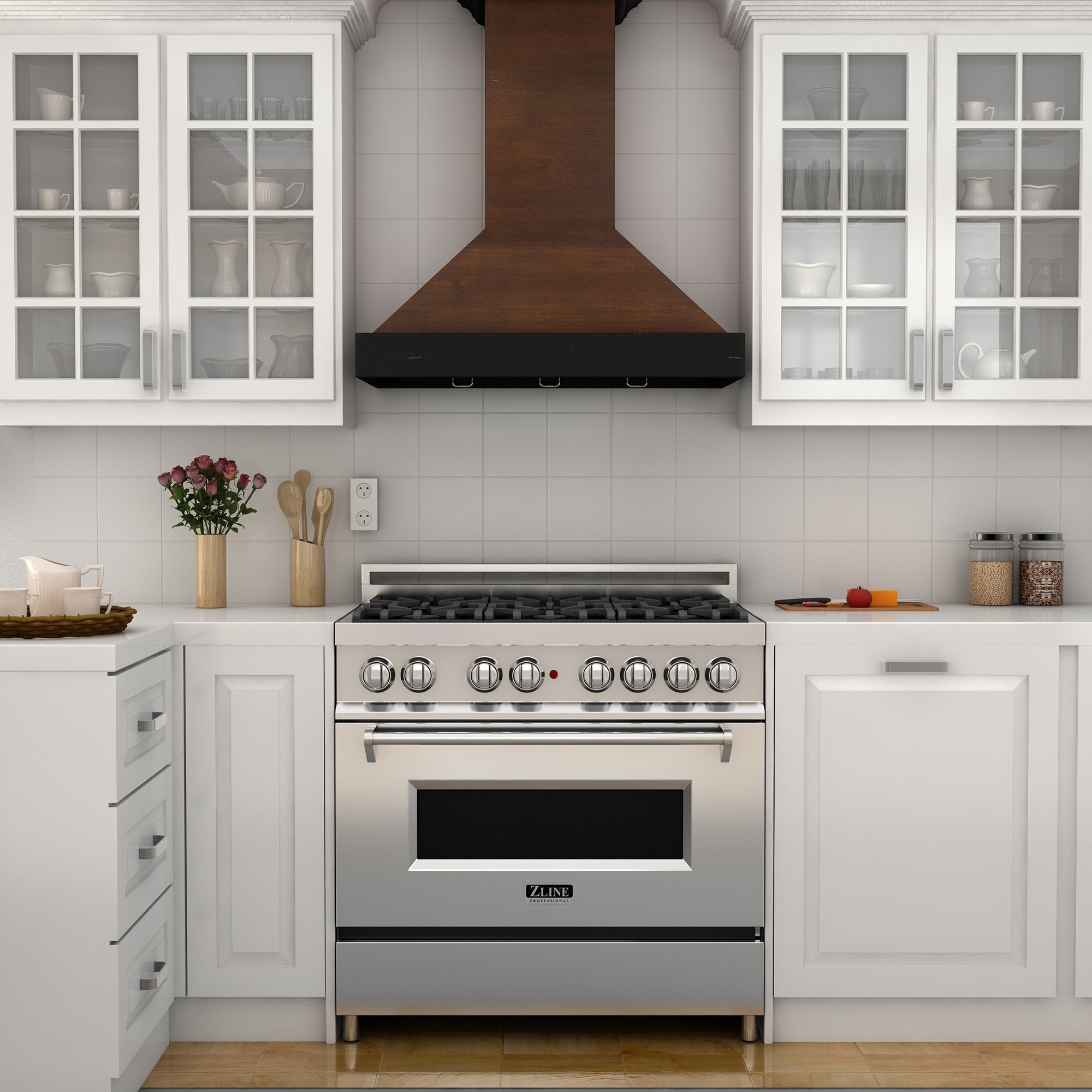 ZLINE Wooden Wall Mount Range Hood in Antigua and Walnut