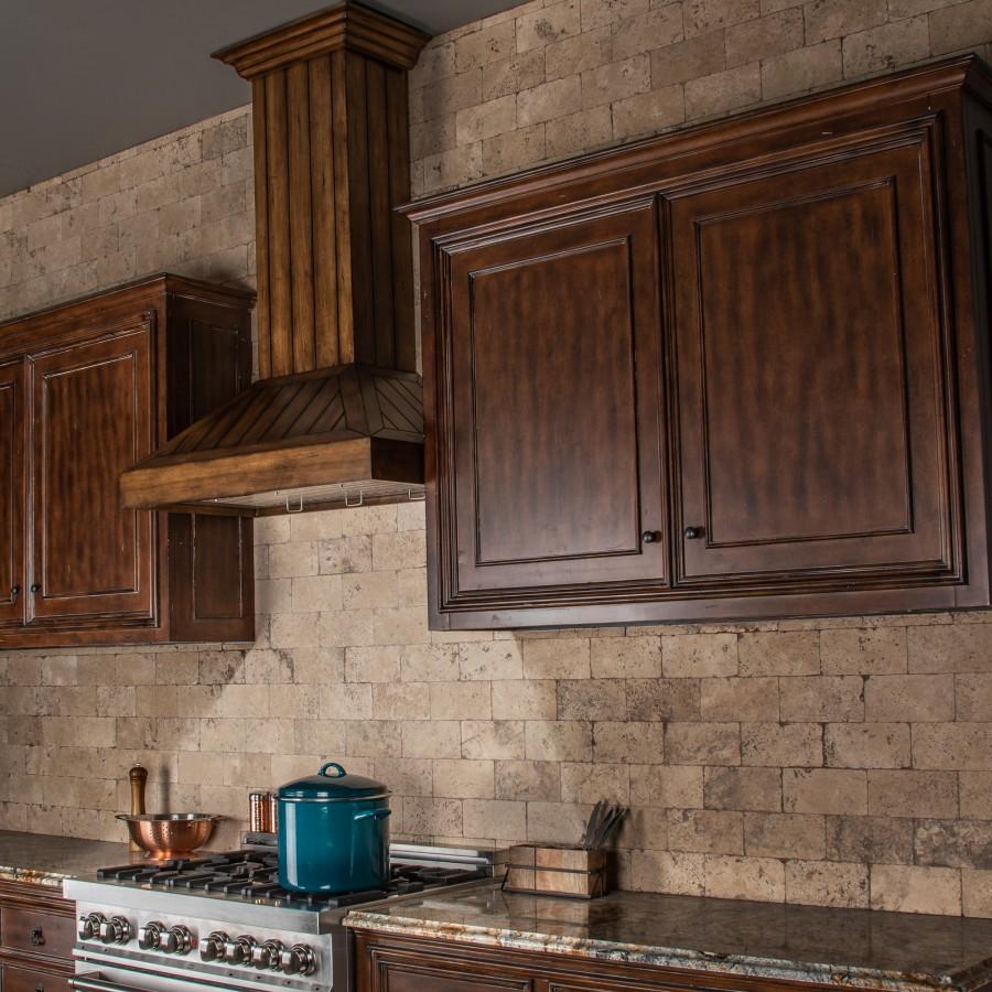 ZLINE Wooden Wall Mount Range Hood in Rustic Light Finish - Includes Motor 