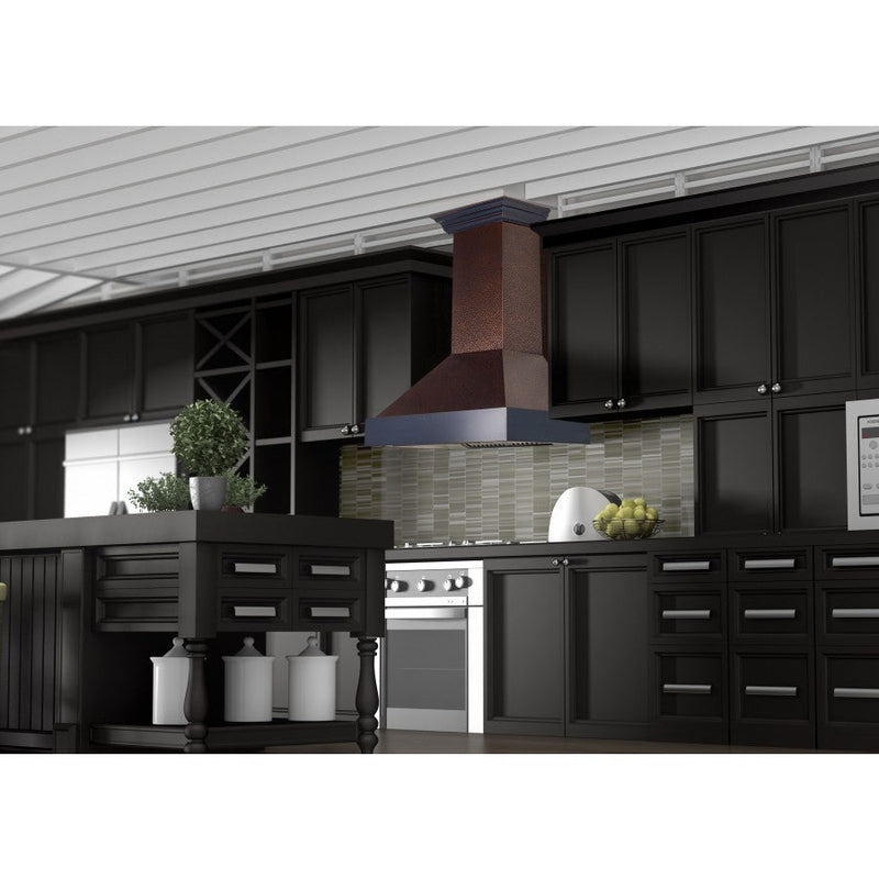 ZLINE Designer Series Wall Mount Range Hood in Copper with Size Options (655-EBXXX)