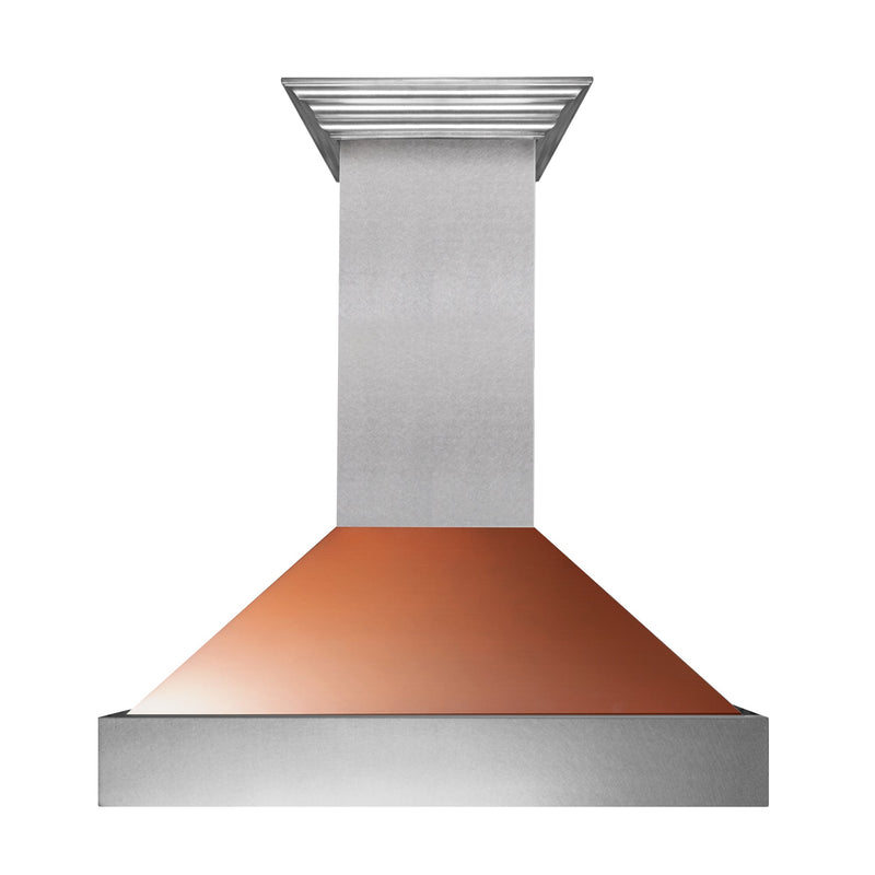 ZLINE Ducted Fingerprint Resistant Stainless Steel Range Hood with Copper Shell (8654C)