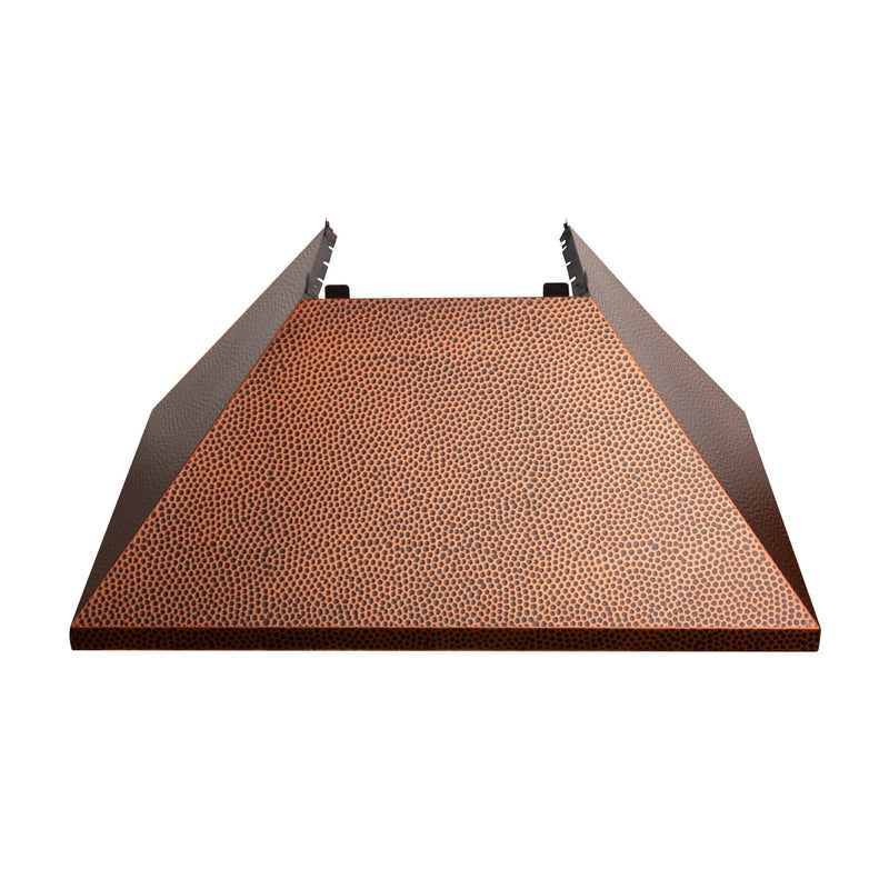 ZLINE Ducted Fingerprint Resistant Stainless Steel Range Hood with Hand-Hammered Copper Shell (8654HH)