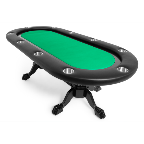 BBO Elite 94" Sunken Playing Surface 10 Person Poker Table Black With Dining Top