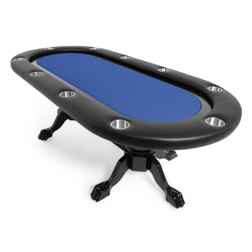 BBO Elite 94" Sunken Playing Surface 10 Person Poker Table Black With Dining Top