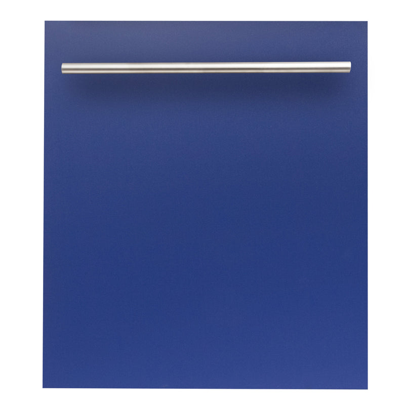 ZLINE 24 in. Top Control Dishwasher with Blue Matte Panel and Modern Style Handle, 52dBa (DW-BM-H-24)