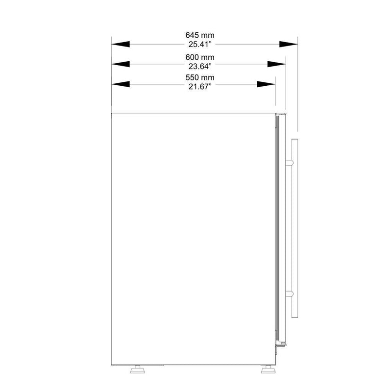 Kings Bottle 30" Under Counter Low-E Glass Door Wine and Beer Cooler Combo KBUSF66BW-SS