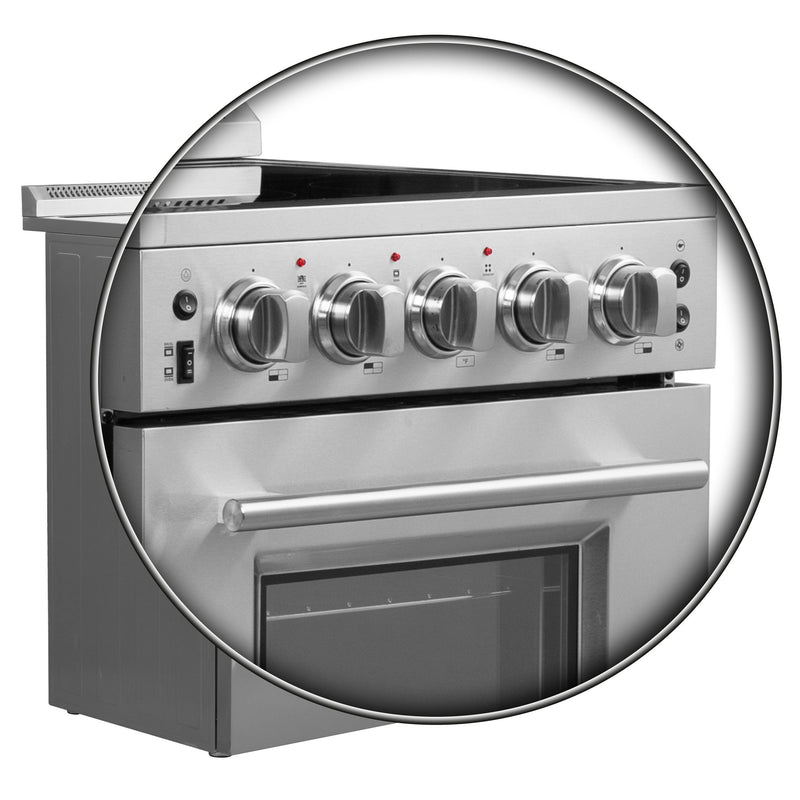 Forno 24″ Loiano Electric Range with 4 Element Burners - FFSEL6069-24